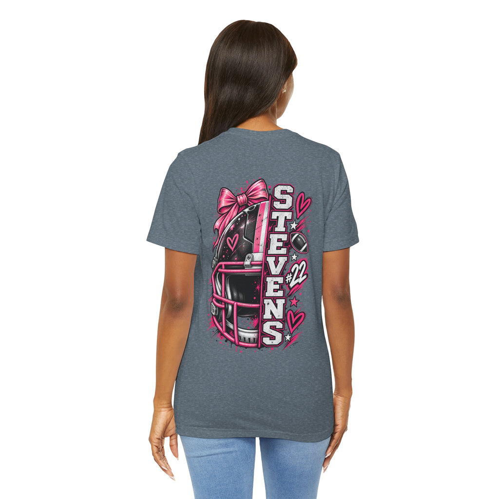 Football Mom Personalized Shirt Custom Player Name Number Helmet Game Day Tee