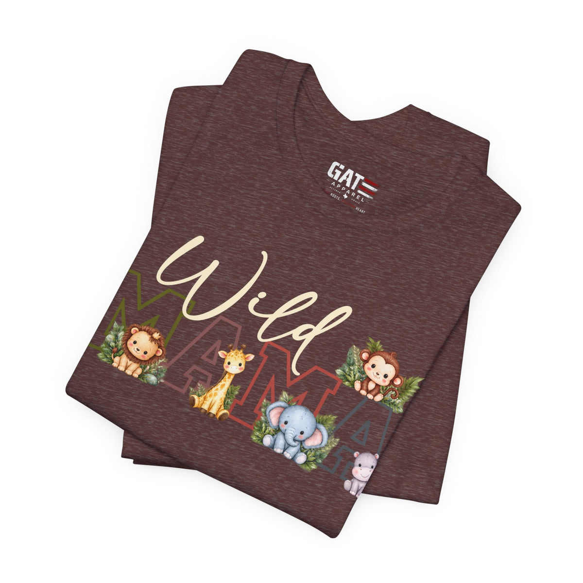 Wild Mama Tee — Cute Jungle Animal Mom Shirt