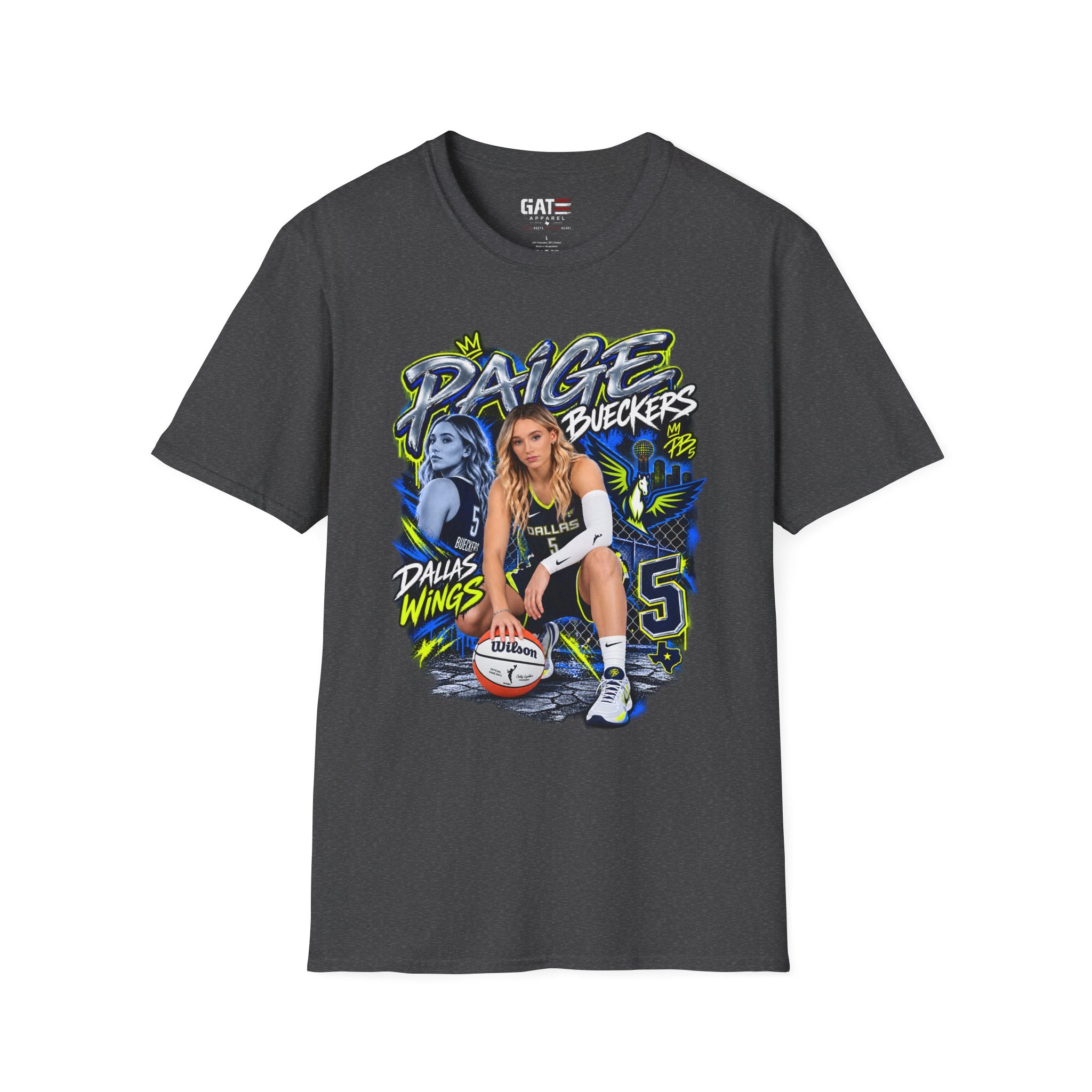 Paige Bueckers Dallas Wings Shirt WNBA Basketball Graphic Tee