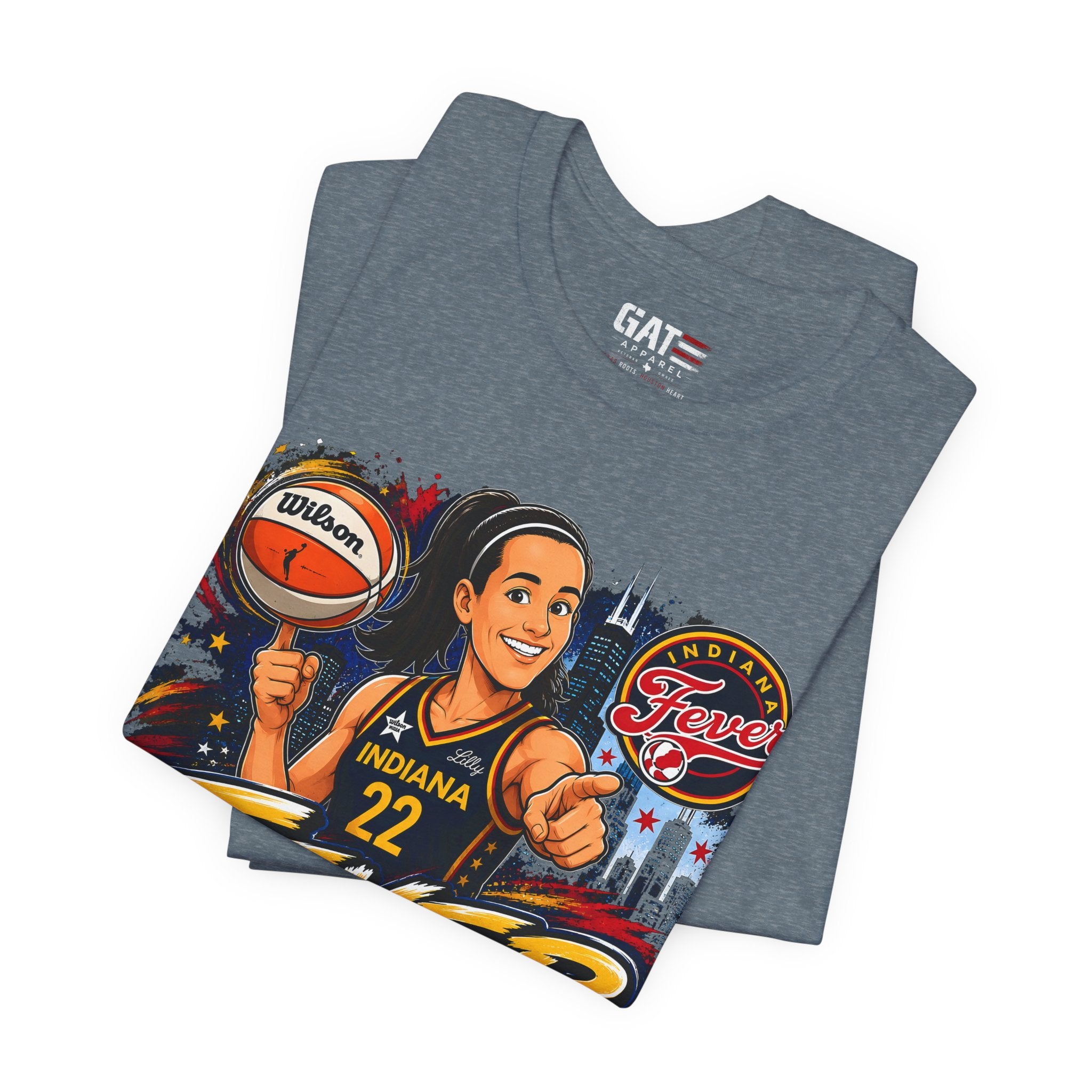 Caitlin Clark Indiana Fever #22 T-Shirt Fever Up WNBA Basketball Graphic Tee