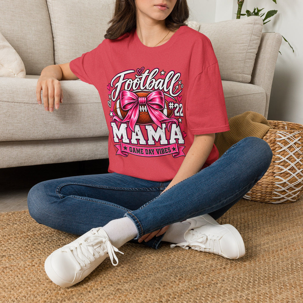 Personalized Football Mom Player Shirt | Custom Name & Number