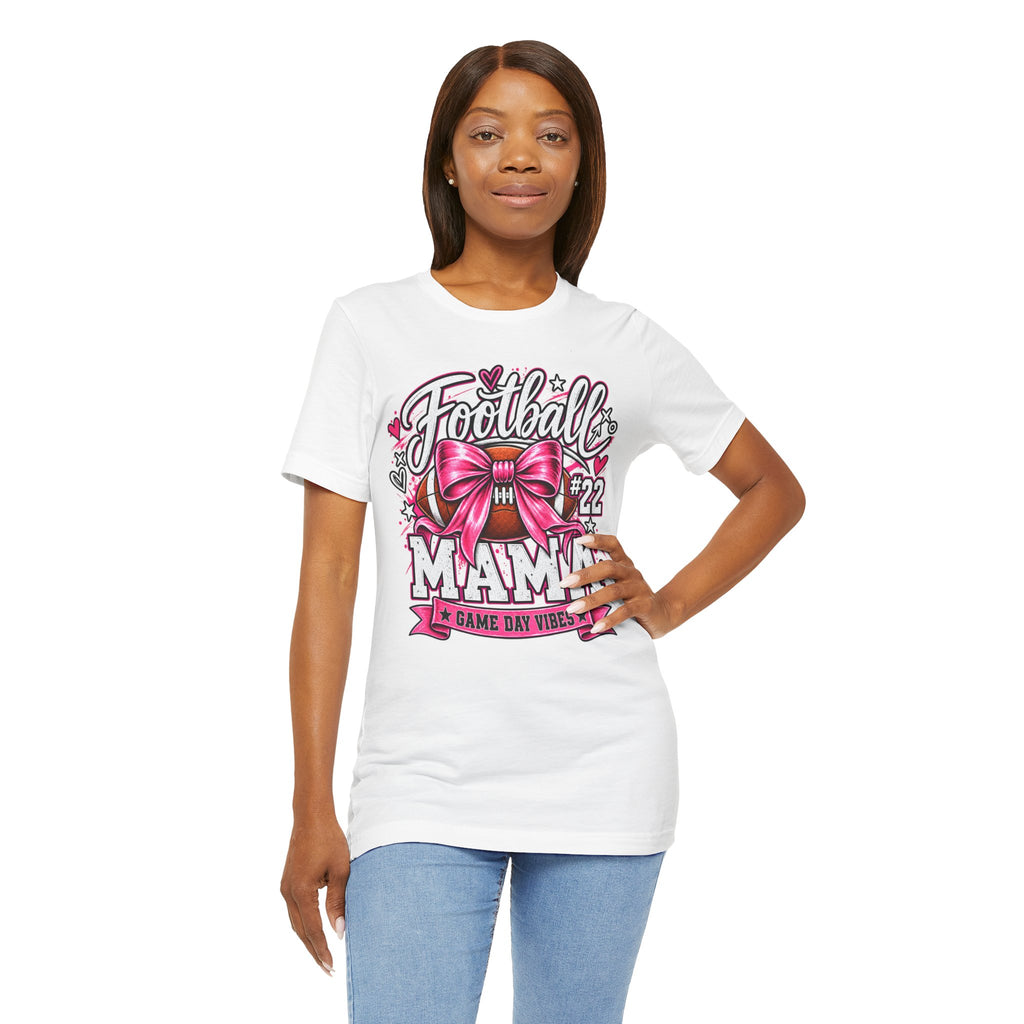 Football Mom Personalized Shirt Custom Player Name Number Helmet Game Day Tee