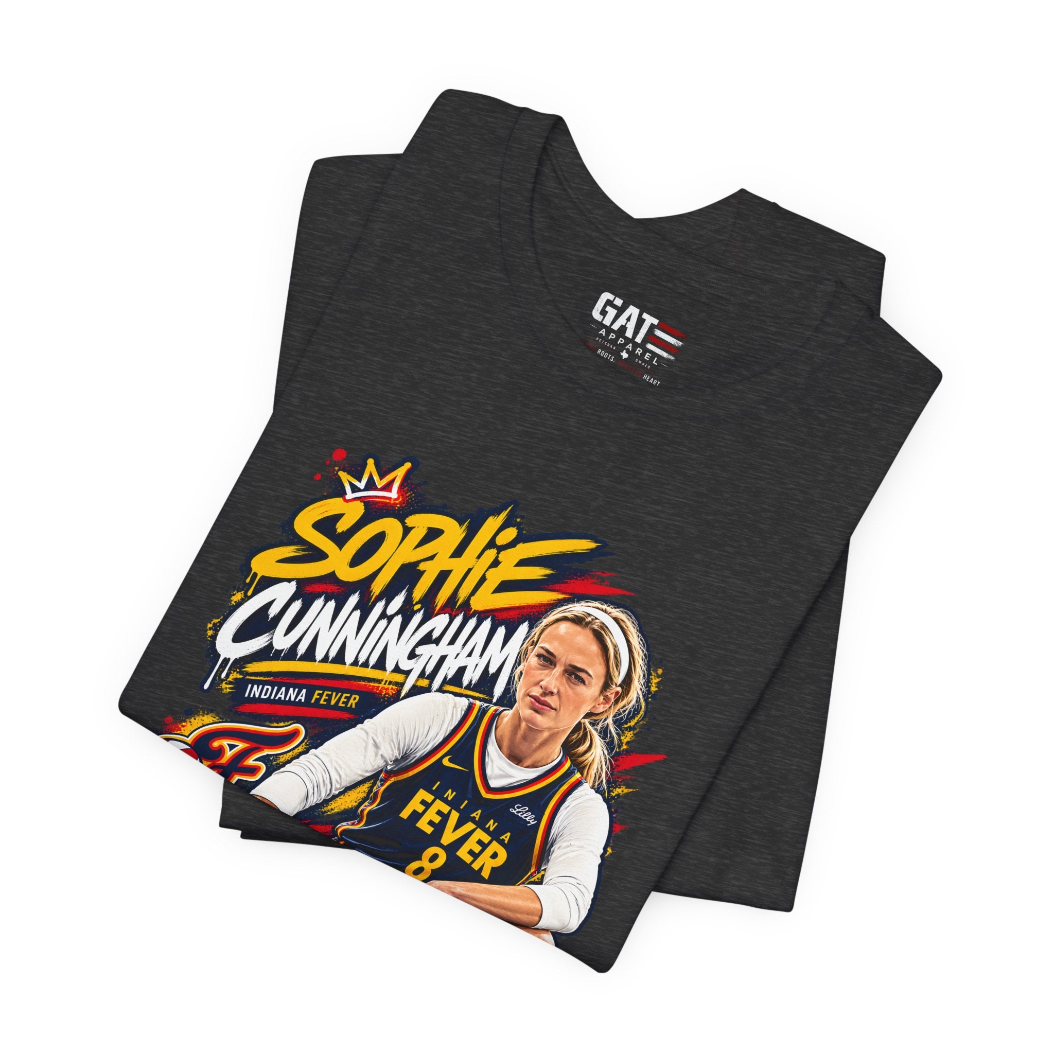 Sophie Cunningham Indiana Fever WNBA Basketball Graphic T Shirt Women's Fan Tee