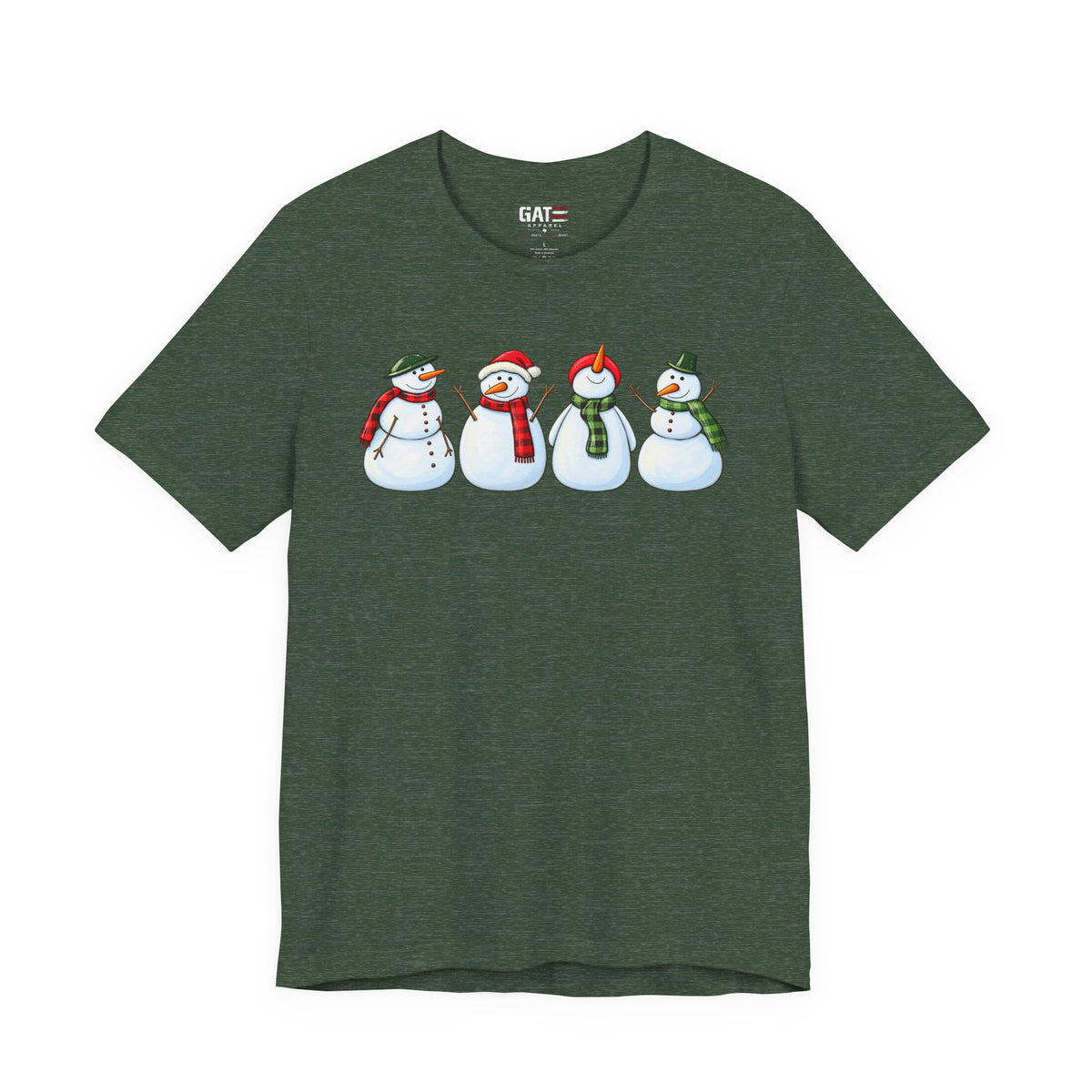 Snowman Winter Graphic T-Shirt - product mockup view 1