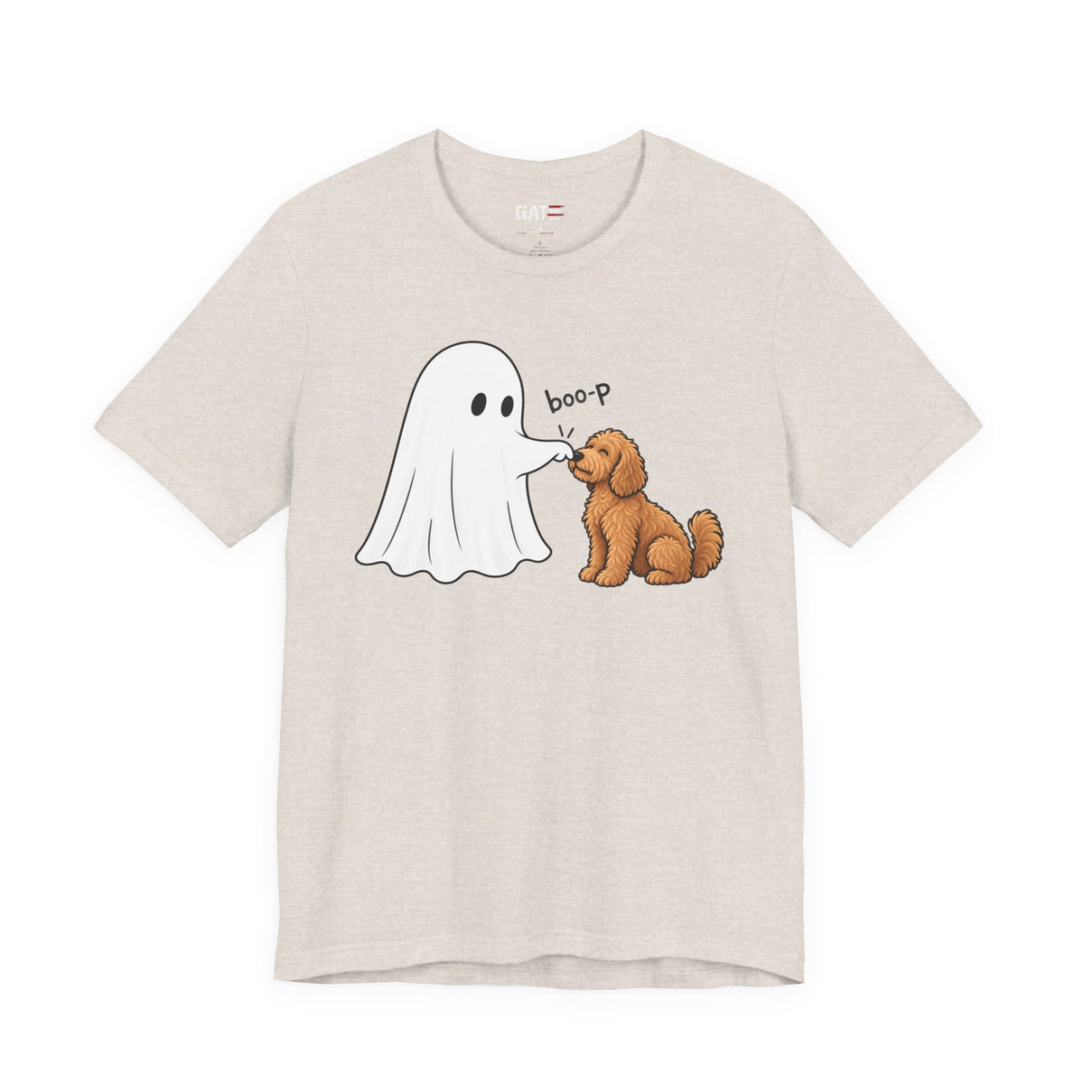 Halloween Ghost & Doodle— "boo-p" Cute Dog Halloween T-Shirt