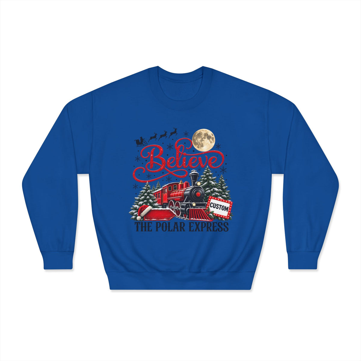 Personalized Polar Express Crewneck Sweatshirt - product mockup view 6