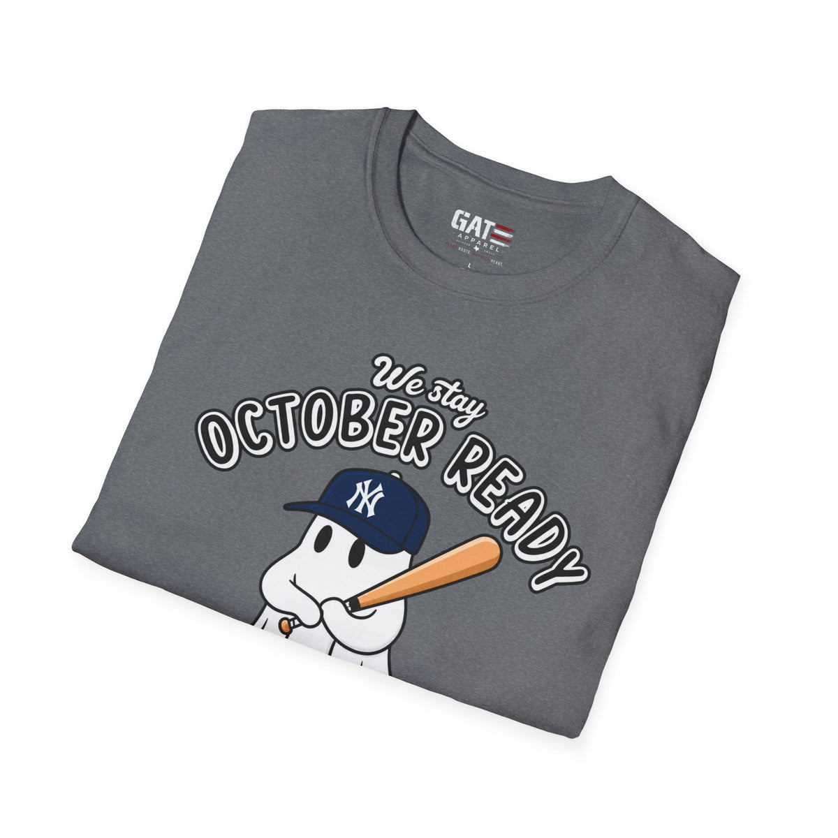 October Ready ghost baseball tee mockup