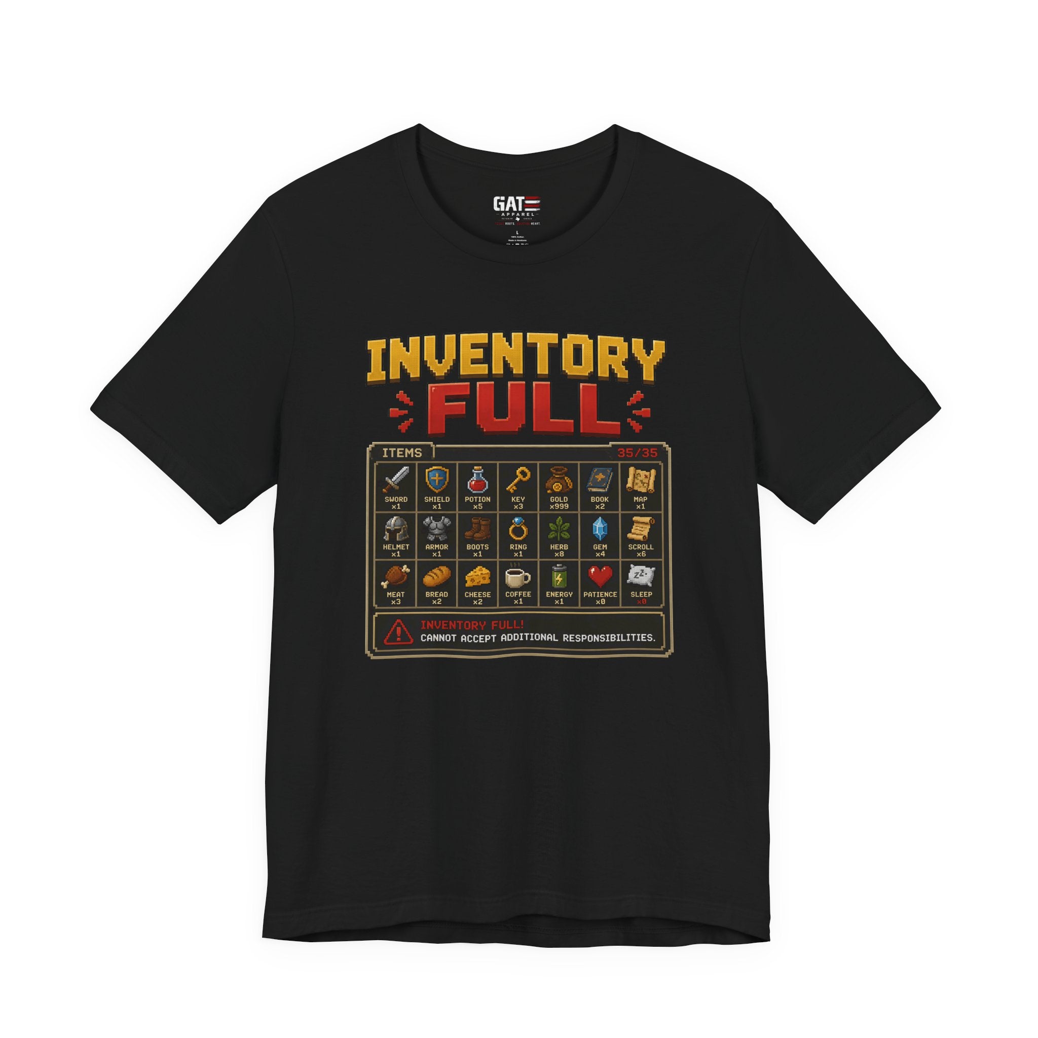 Inventory Full | Retro Gaming Shirt