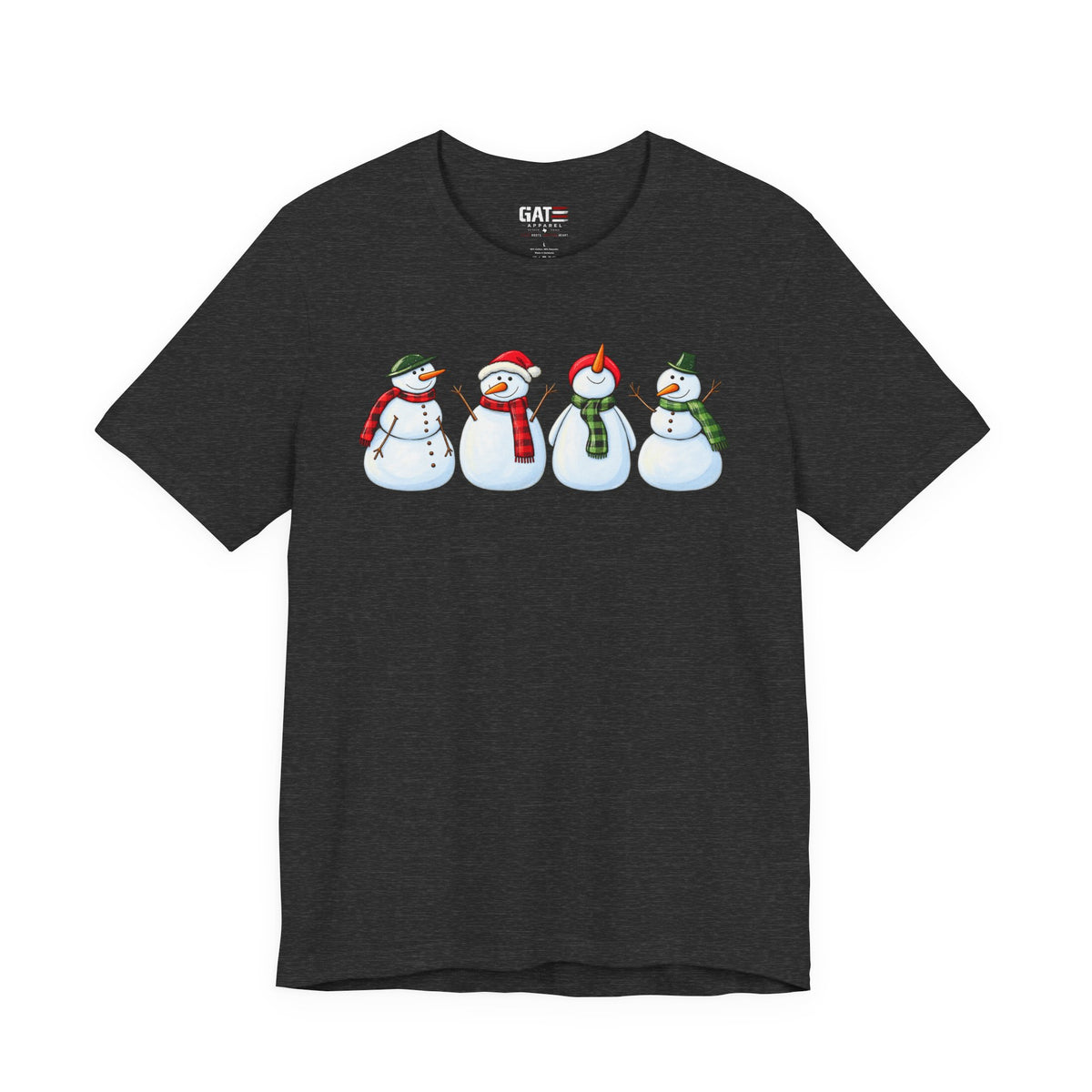 Snowman Winter Graphic T-Shirt - product mockup view 4