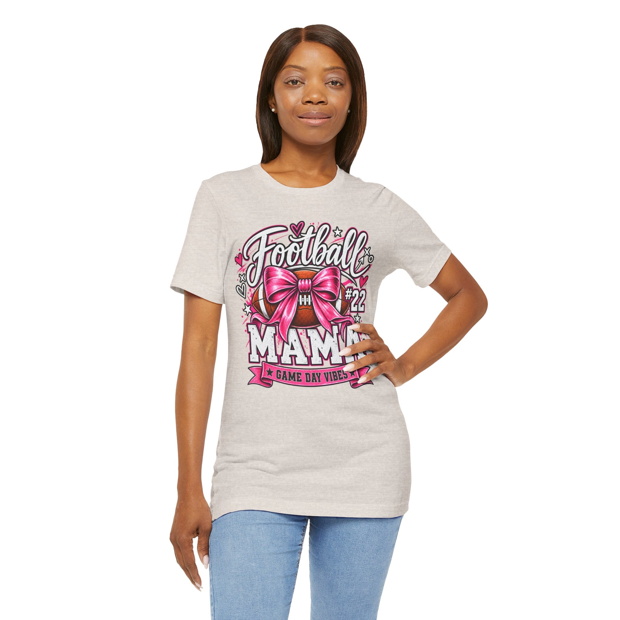 Football Mom Personalized Shirt Custom Player Name Number Helmet Game Day Tee