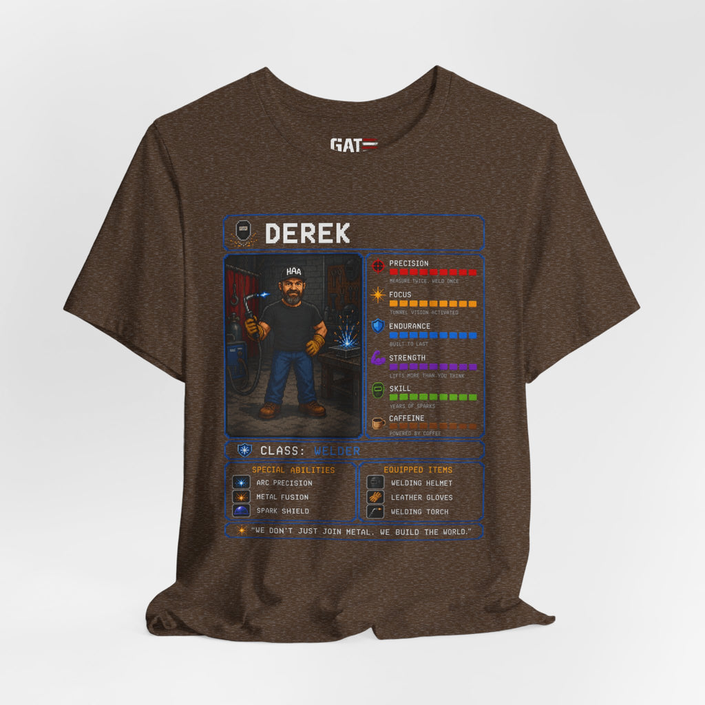 Custom Welder RPG Character Shirt| Personalized Welding Gift
