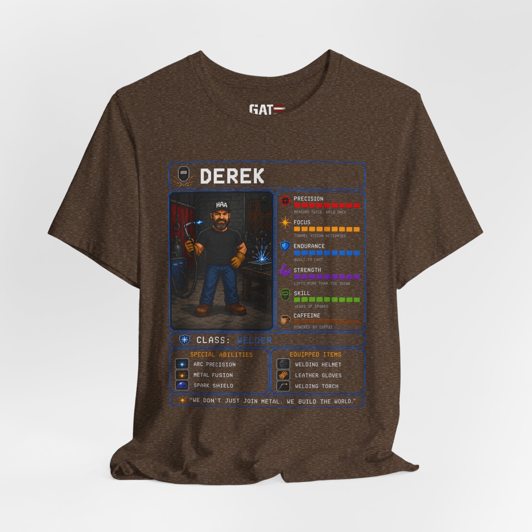 Custom Welder RPG Character Shirt| Personalized Welding Gift