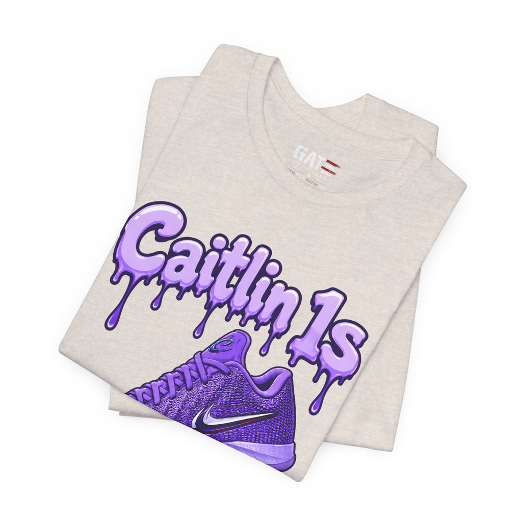 Caitlin Clark Caitlin 1s Purple Fade Paint Sneaker Shirt