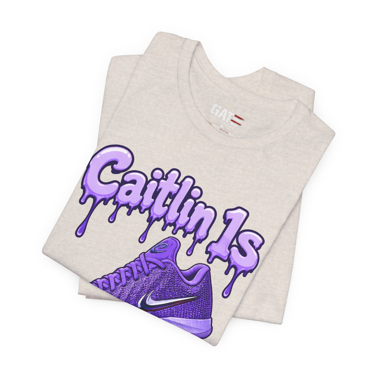 Caitlin Clark Caitlin 1s Purple Fade Paint Sneaker Shirt