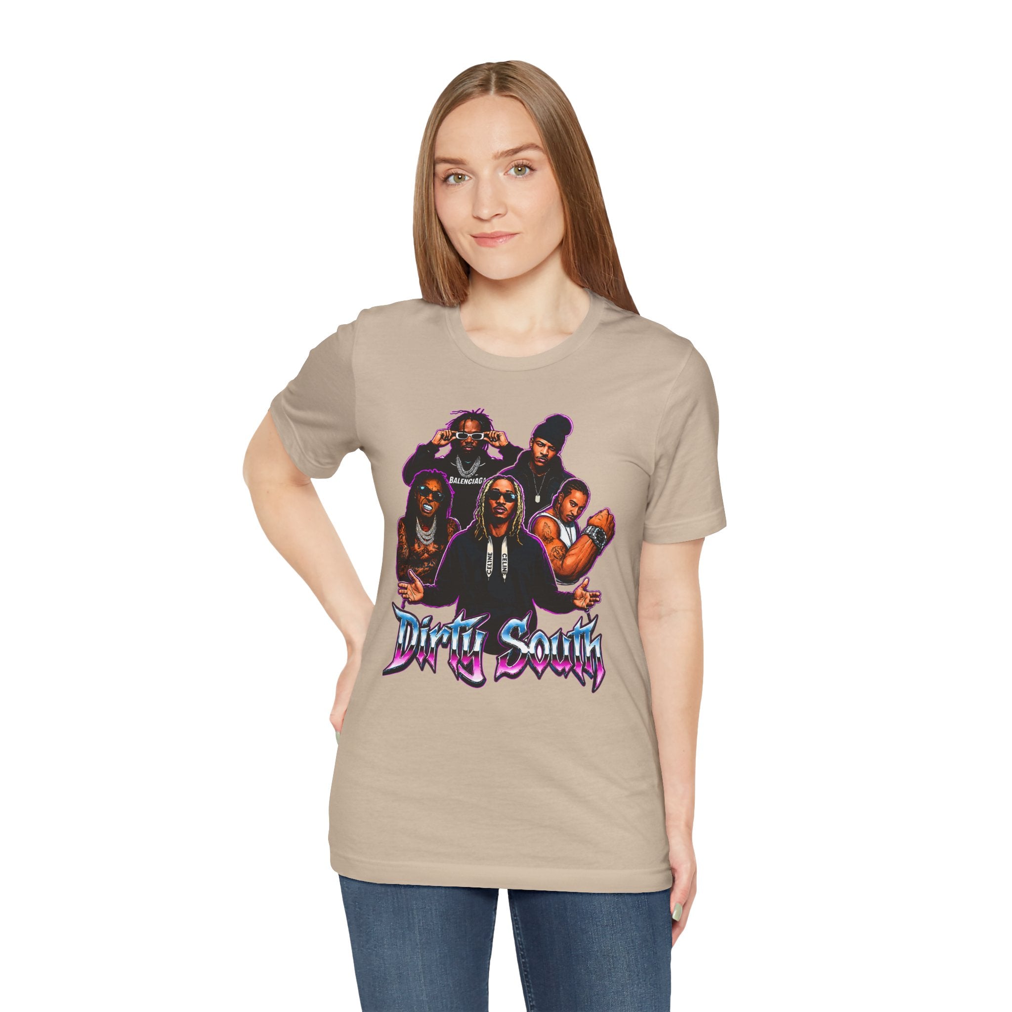 T-Shirt — 'Dripin South' Retro Hip-Hop Crew Graphic Tee