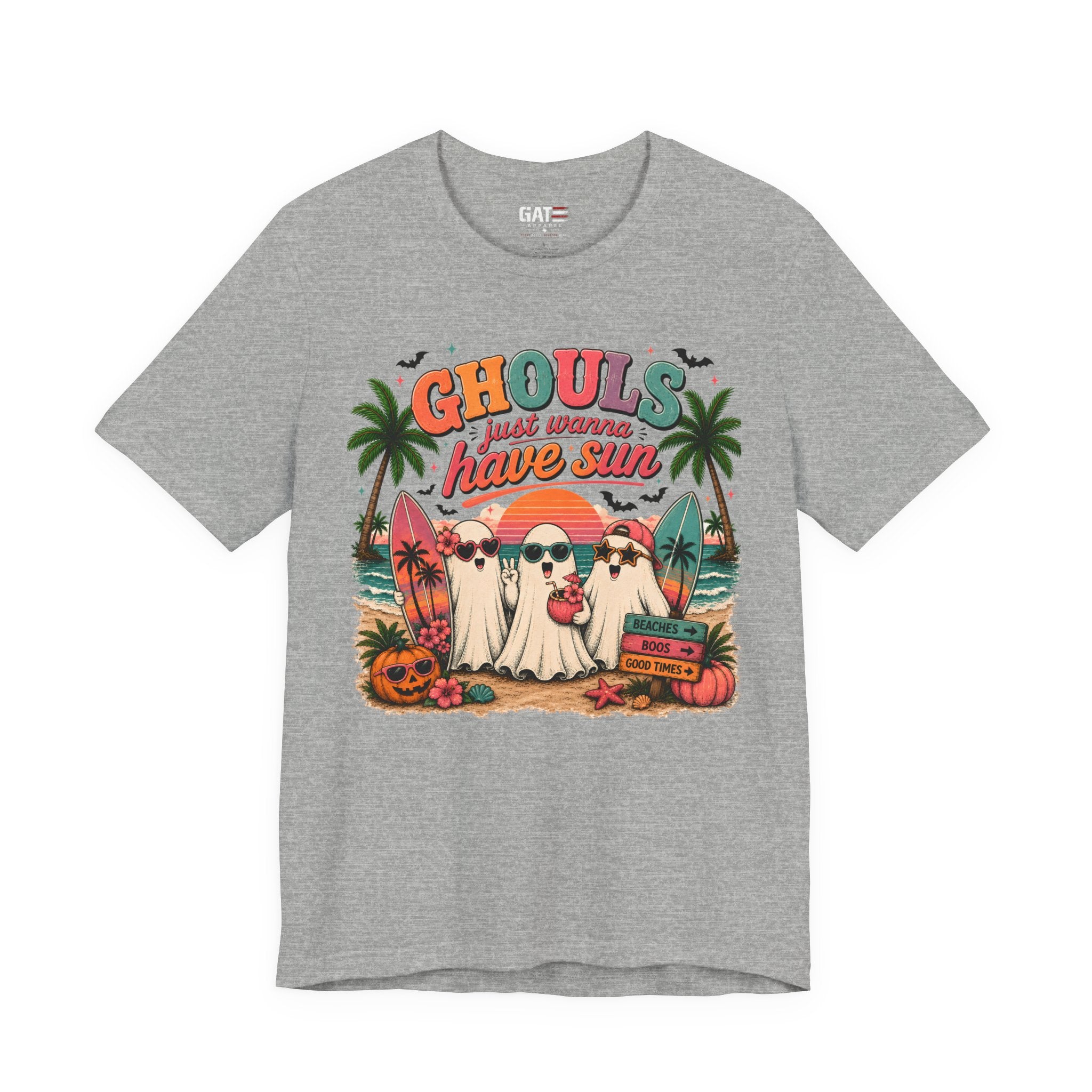 Summerween Shirt, Spooky Beach Shirt, Ghost Beach Tee, Halloween Beach Shirt, Coastal Halloween Tee, Tropical Ghost Shirt