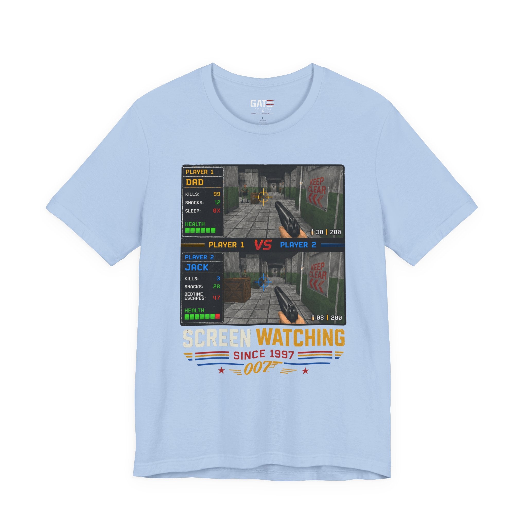 Personalized Shirt, Custom Gamer Shirt,GoldenEye 007 Shirt, Retro Gaming Shirt, N64 Gamer Gift, 90s Gaming Shirt, Father's Day Gift for Him