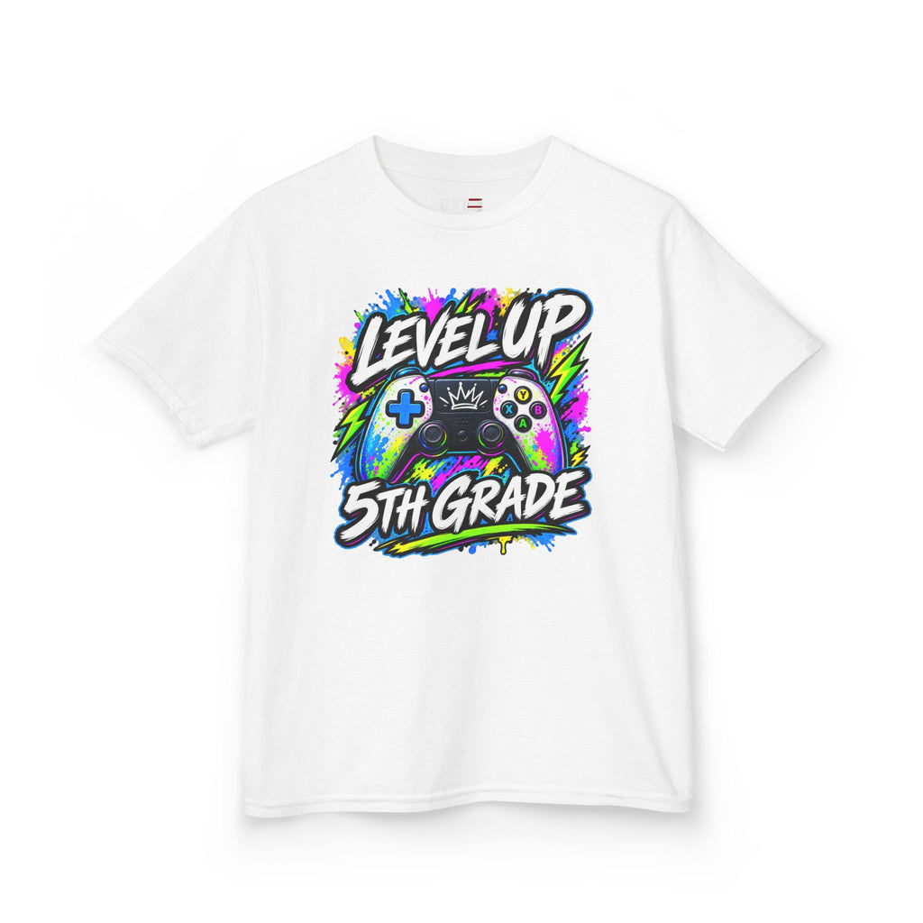 Personalized Grade Level Gamer Shirt – Level Up Kindergarten to 5th Grade Kids Tee