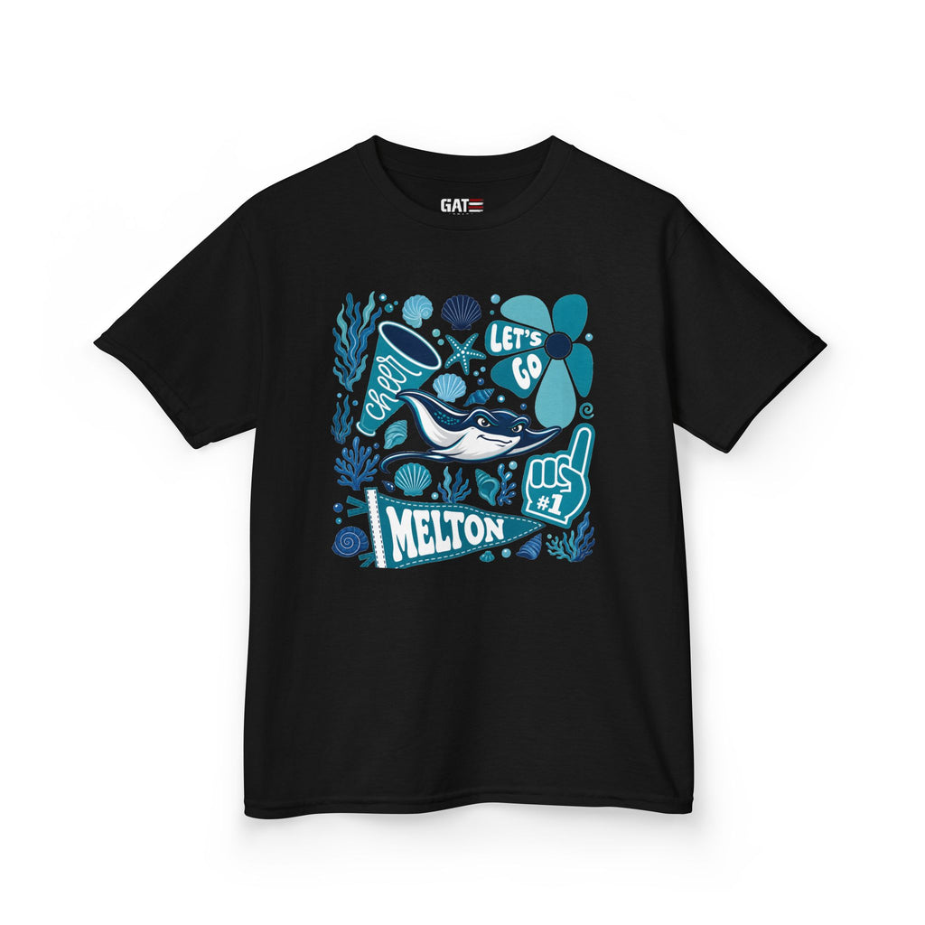 Melton Kids Tee — Blue Ocean Surf Graphic "Melton"