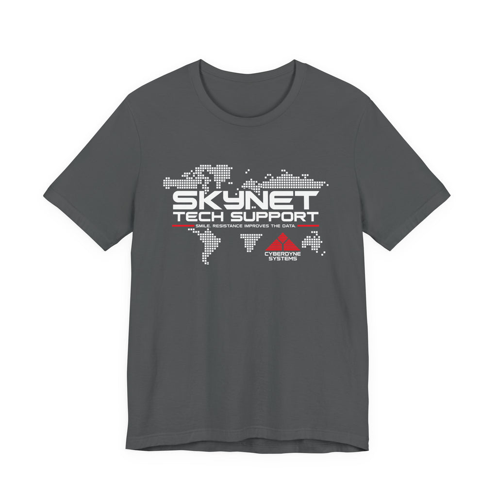 Skynet Tech Support T-Shirt — Retro Cyberpunk AI Humor Tee