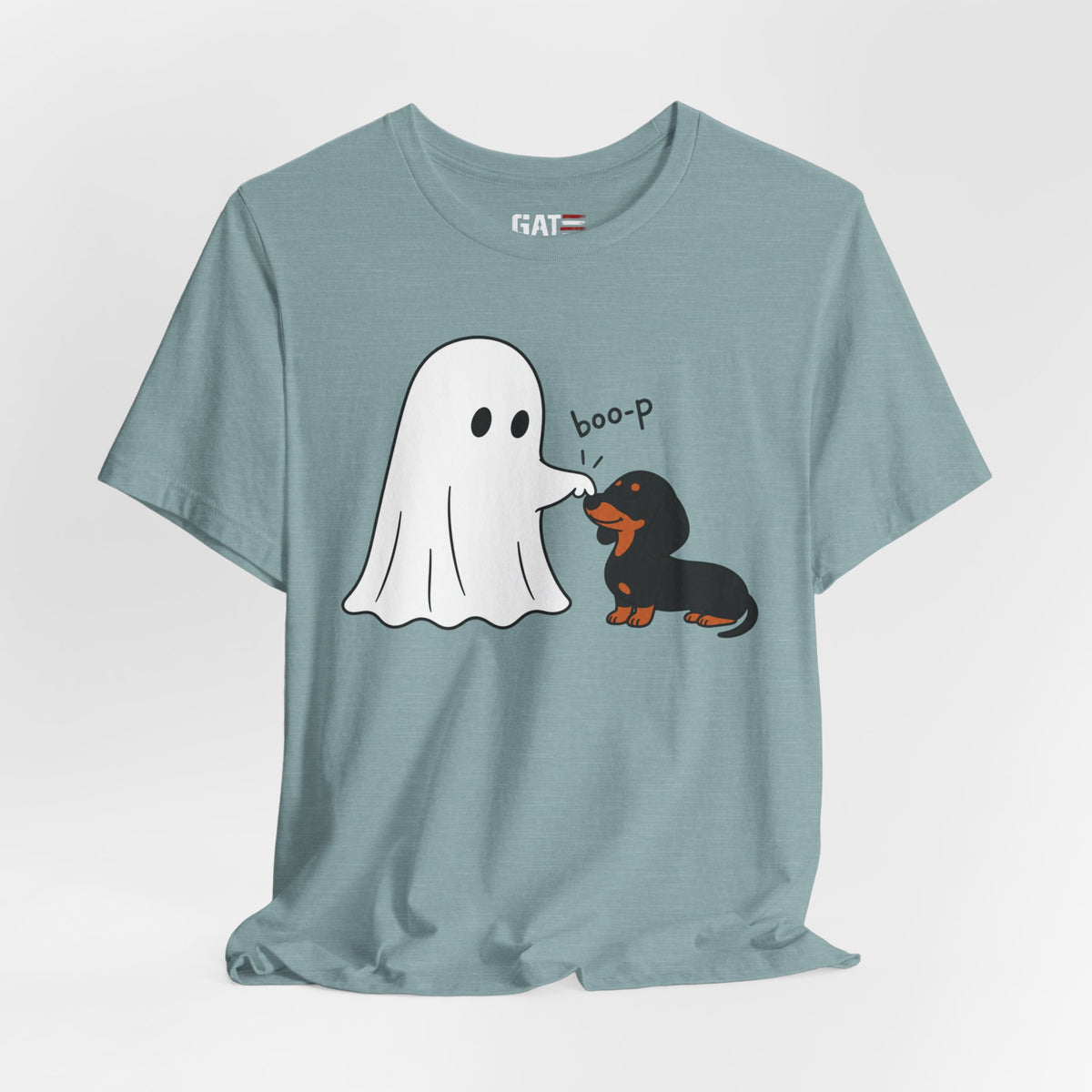 Halloween Ghost & Dachshund — "boo-p" Cute Dog Halloween T-Shirt