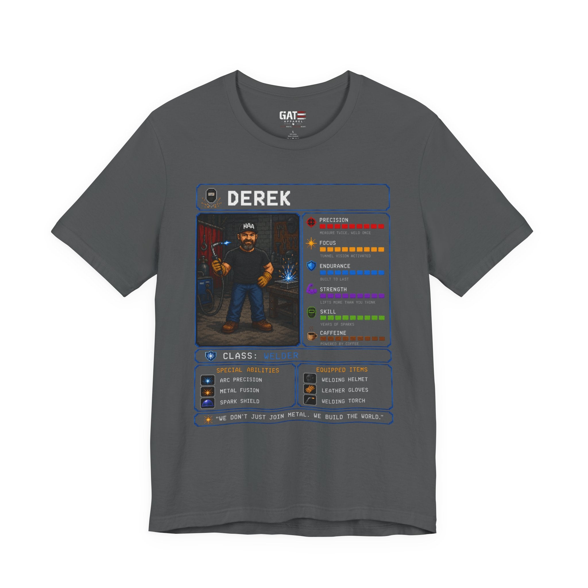 Custom Welder RPG Character Shirt| Personalized Welding Gift