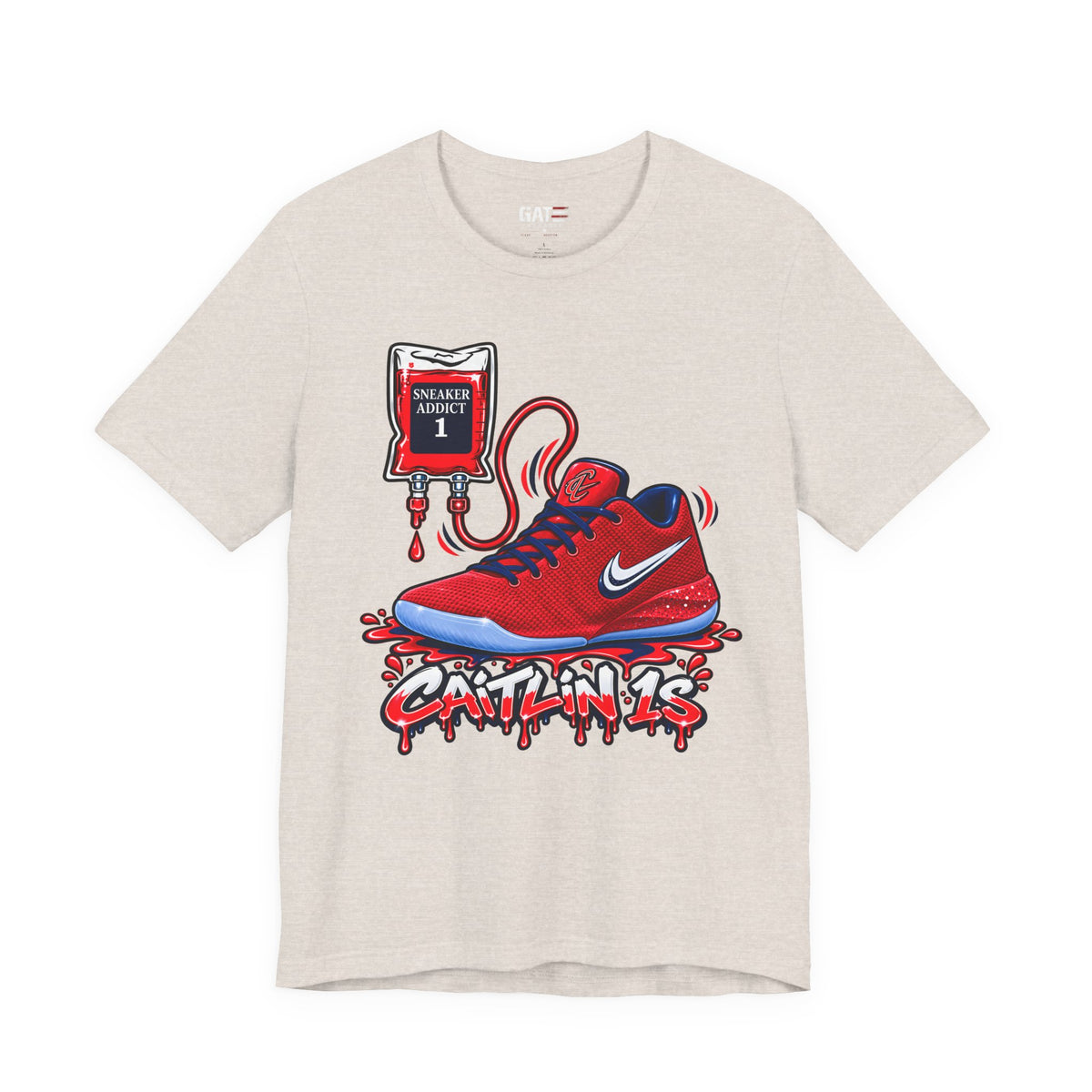 Caitlin Clark Caitlin 1s Addict Red Sneaker Shirt