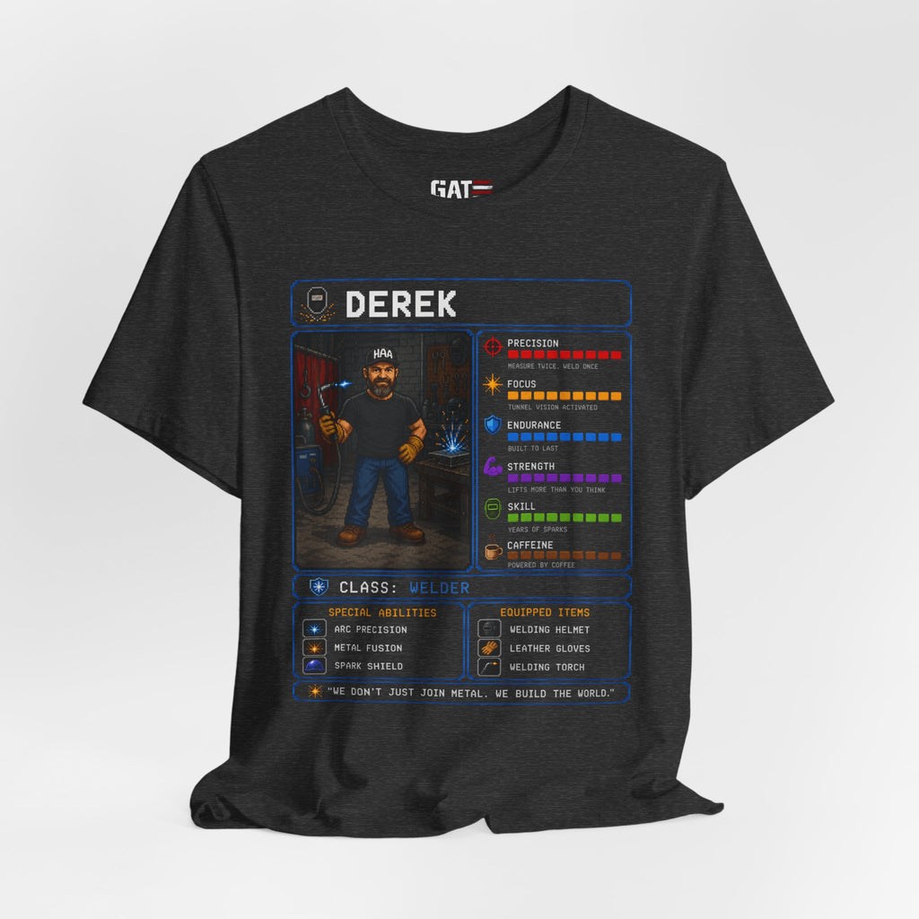 Custom Welder RPG Character Shirt| Personalized Welding Gift