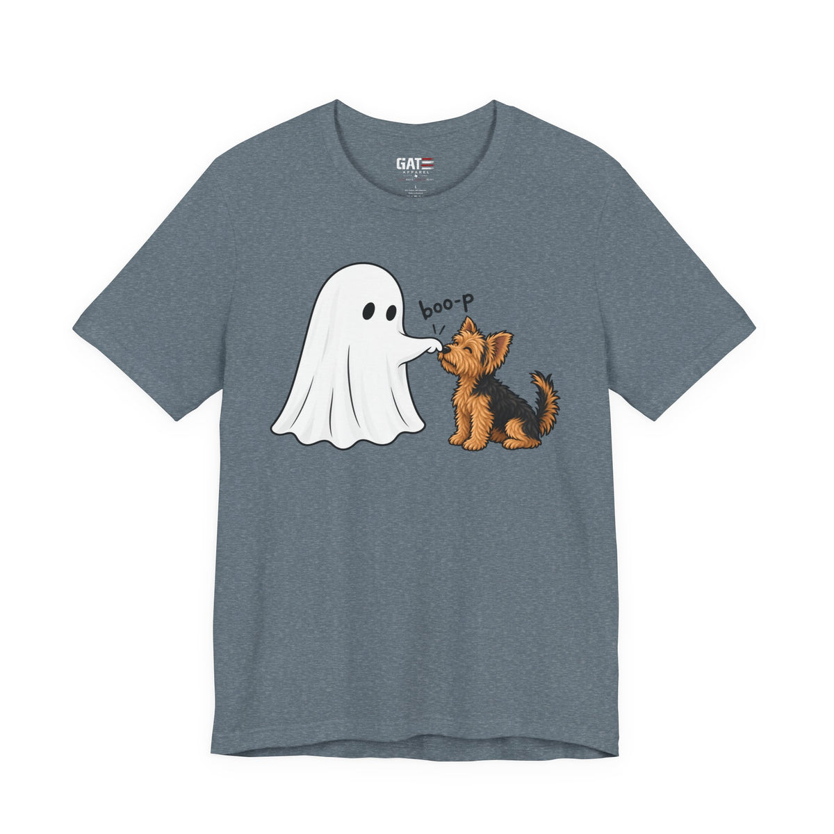 Halloween Ghost & Terrier— "boo-p" Cute Dog Halloween T-Shirt