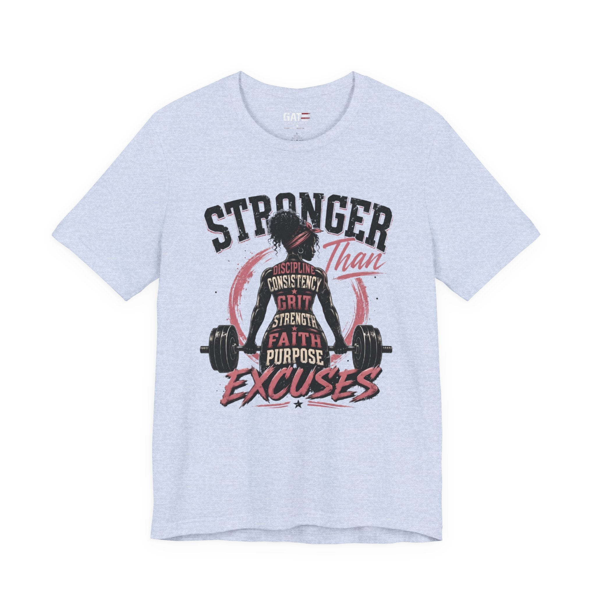 Stronger Than Excuses Shirt, Women's Gym Shirt, Motivational Workout Tee, Weightlifting Shirt, Fitness Gift for Her