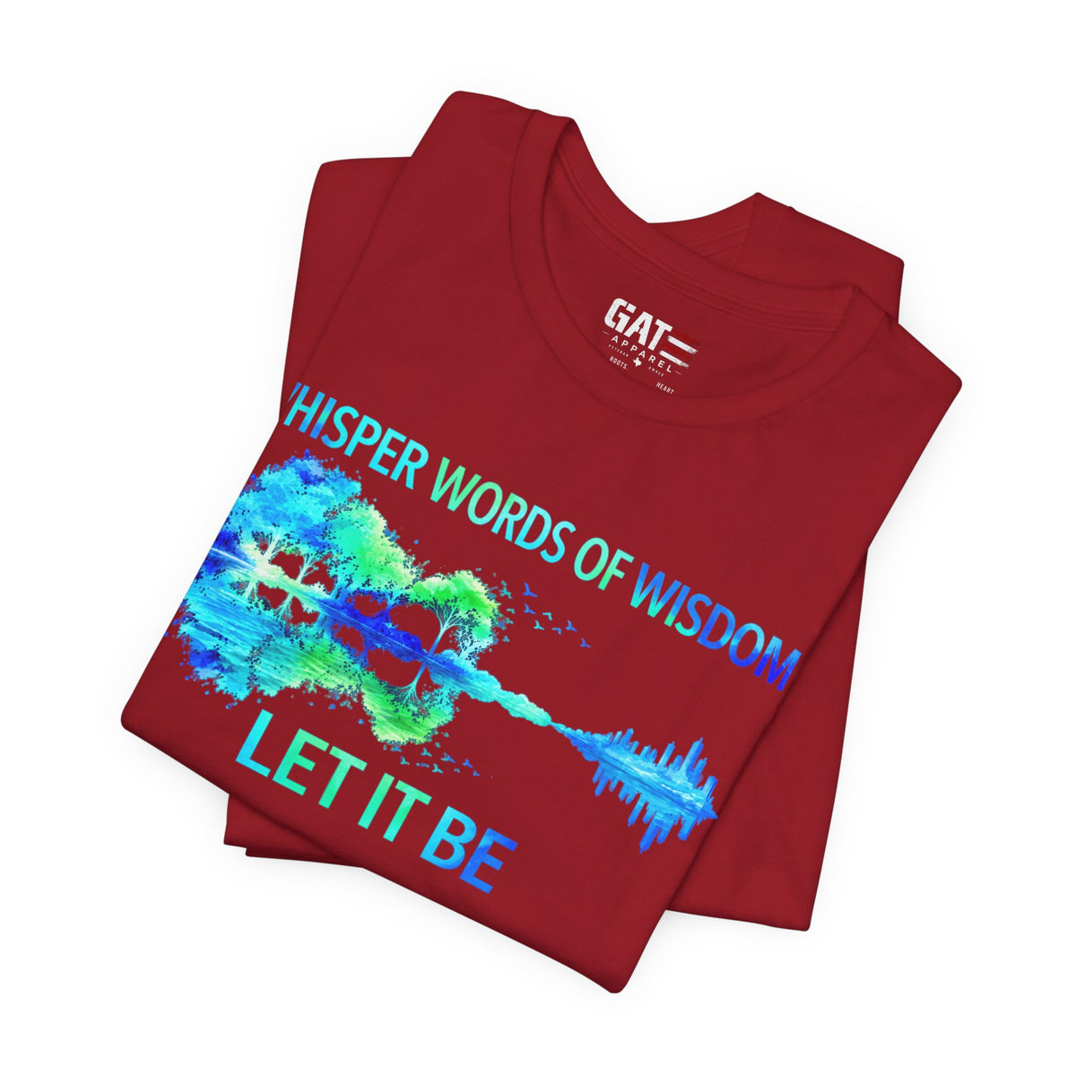 Let It Be Guitar Tee — 'Whisper Words of Wisdom' Music Lover T‑Shirt