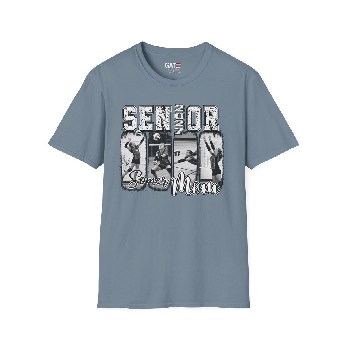 Senior Volleyball Mom Photo Shirt | Personalized Name Tee