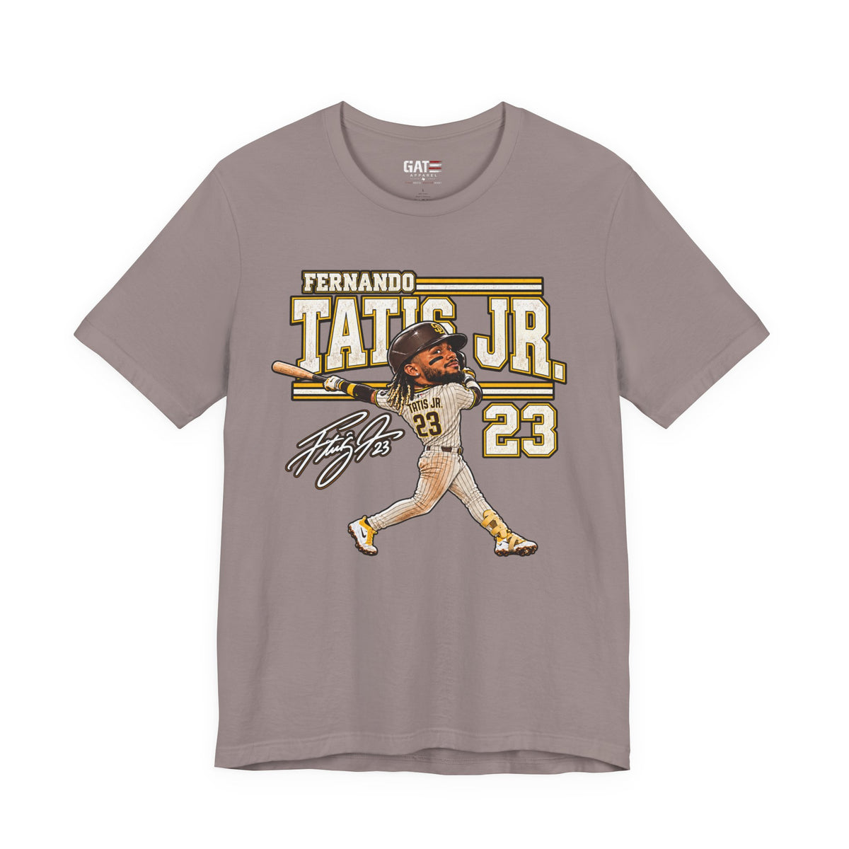 San Diego Padres – Fernando Tatis Jr. – #23 Baseball Tee — Signed Cartoon Batter Design