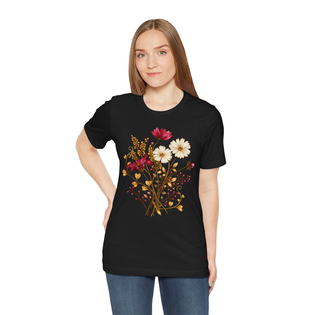 Botanical Wildflower Bouquet Floral Graphic T-Shirt - product image 22