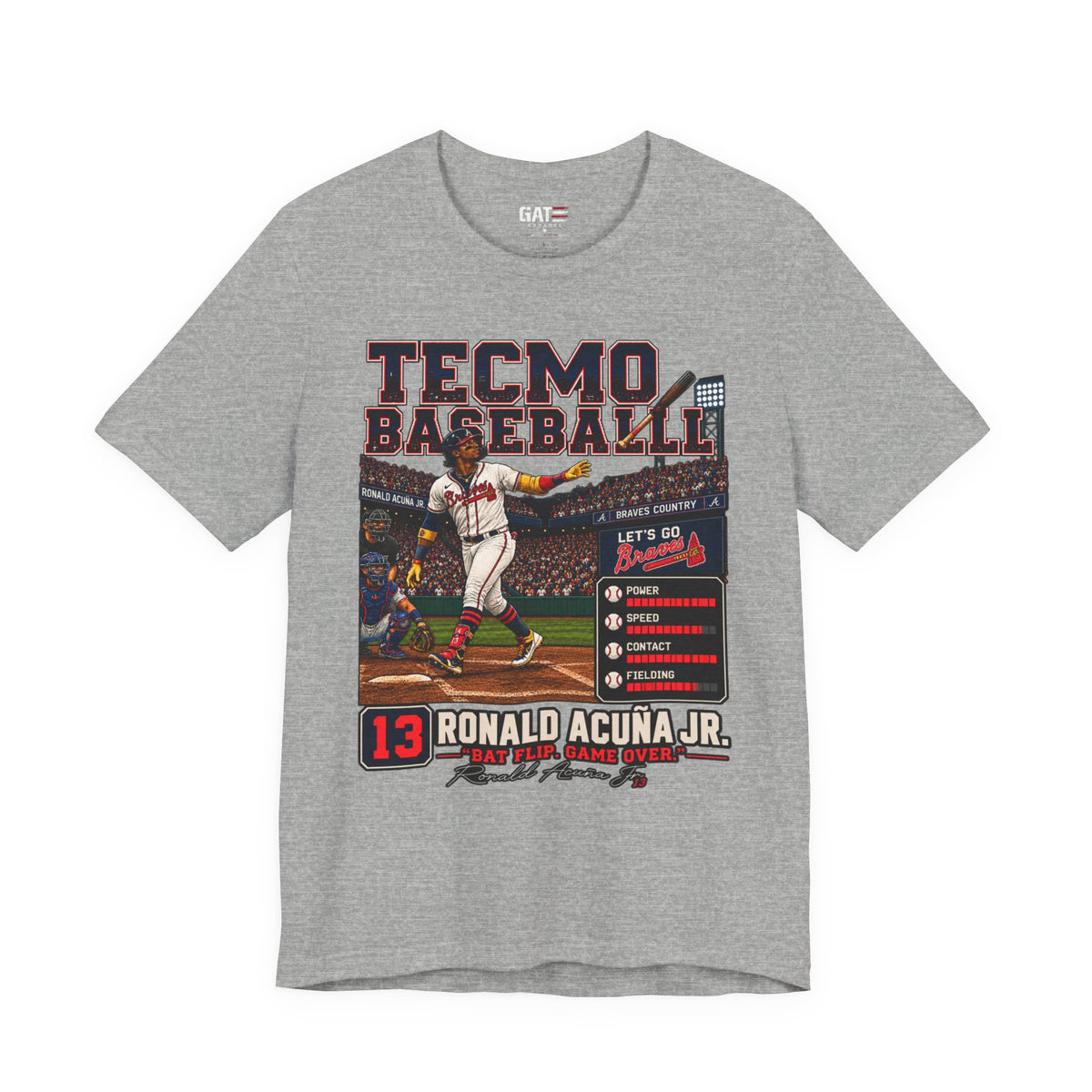 Atlanta Braves – Ronald Acuña Jr. – Tee — Retro Arcade Baseball T-Shirt