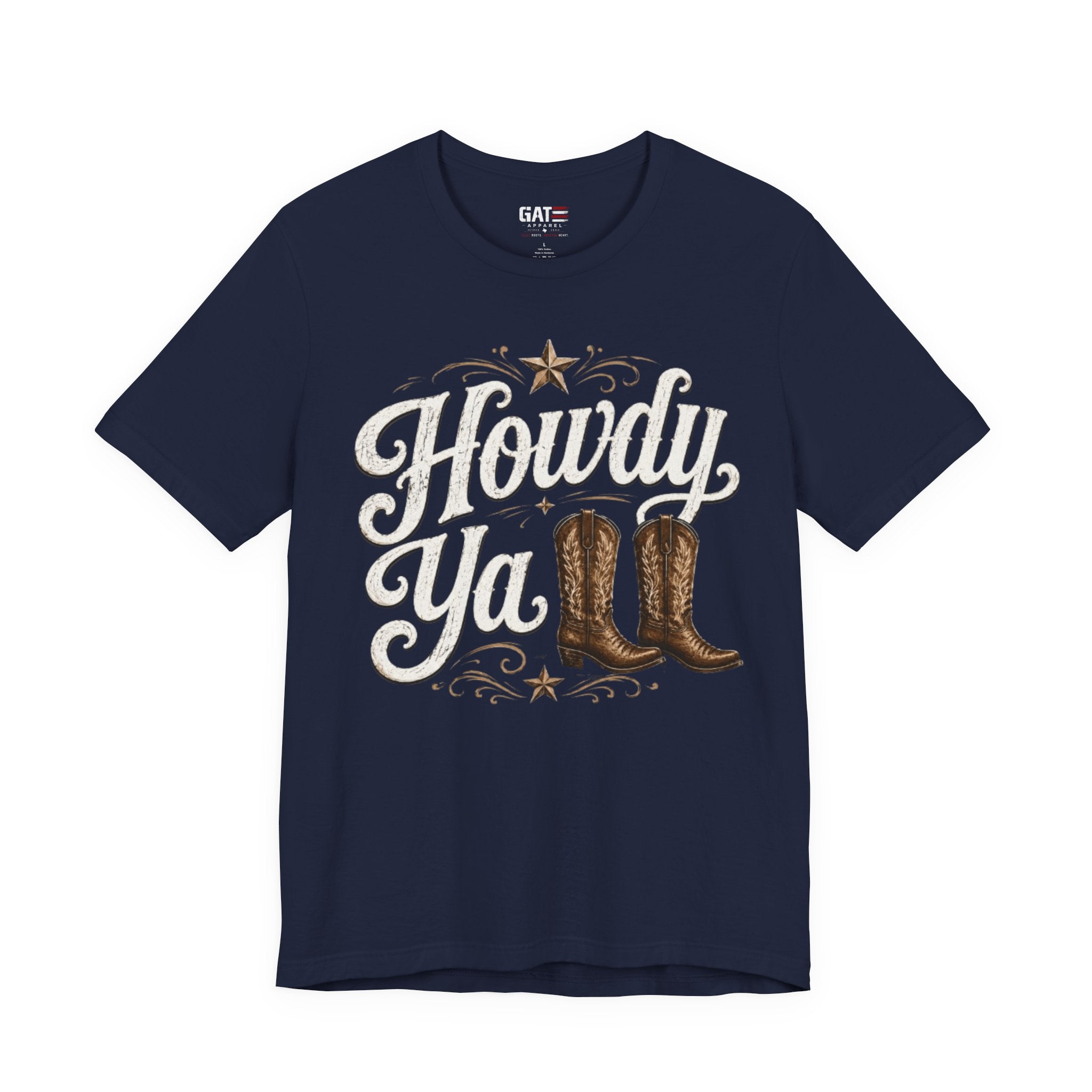 Howdy Ya Cowboy T‑Shirt – Western Boots Graphic Tee