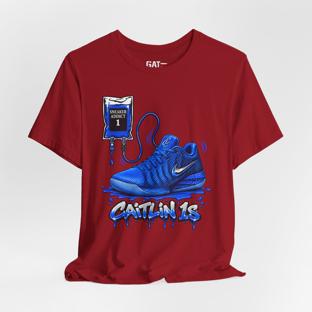 Caitlin Clark Caitlin 1s Addict Blue Sneaker Shirt