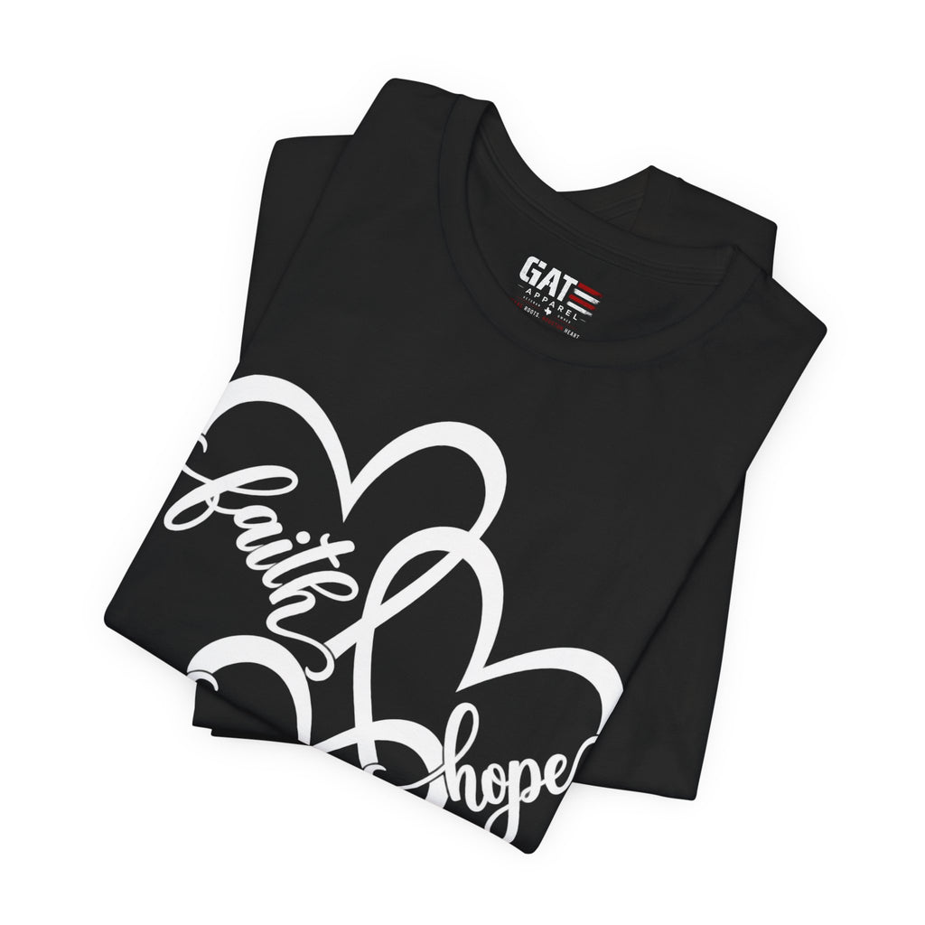 Faith Hope Love Heart T-Shirt — Inspirational Christian Tee