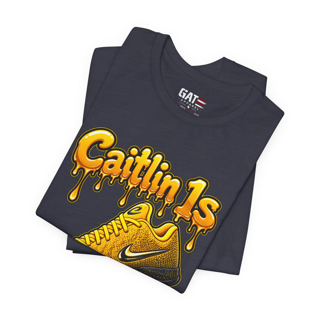 Caitlin Clark Caitlin 1s Iowa Yellow Paint Sneaker Shirt