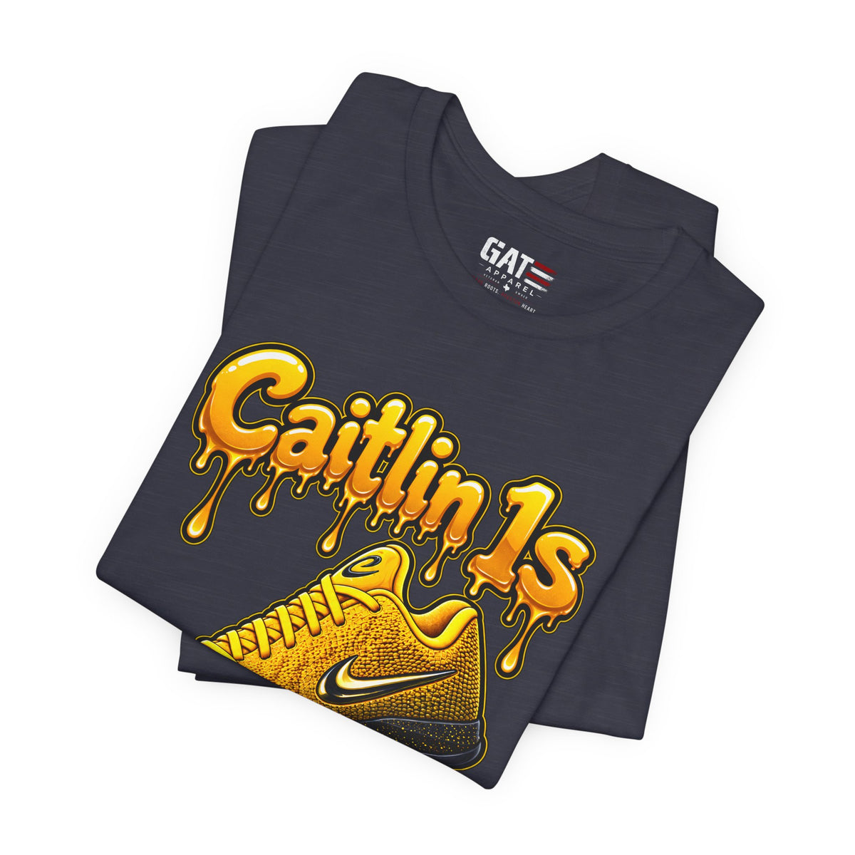 Caitlin Clark Caitlin 1s Iowa Yellow Paint Sneaker Shirt