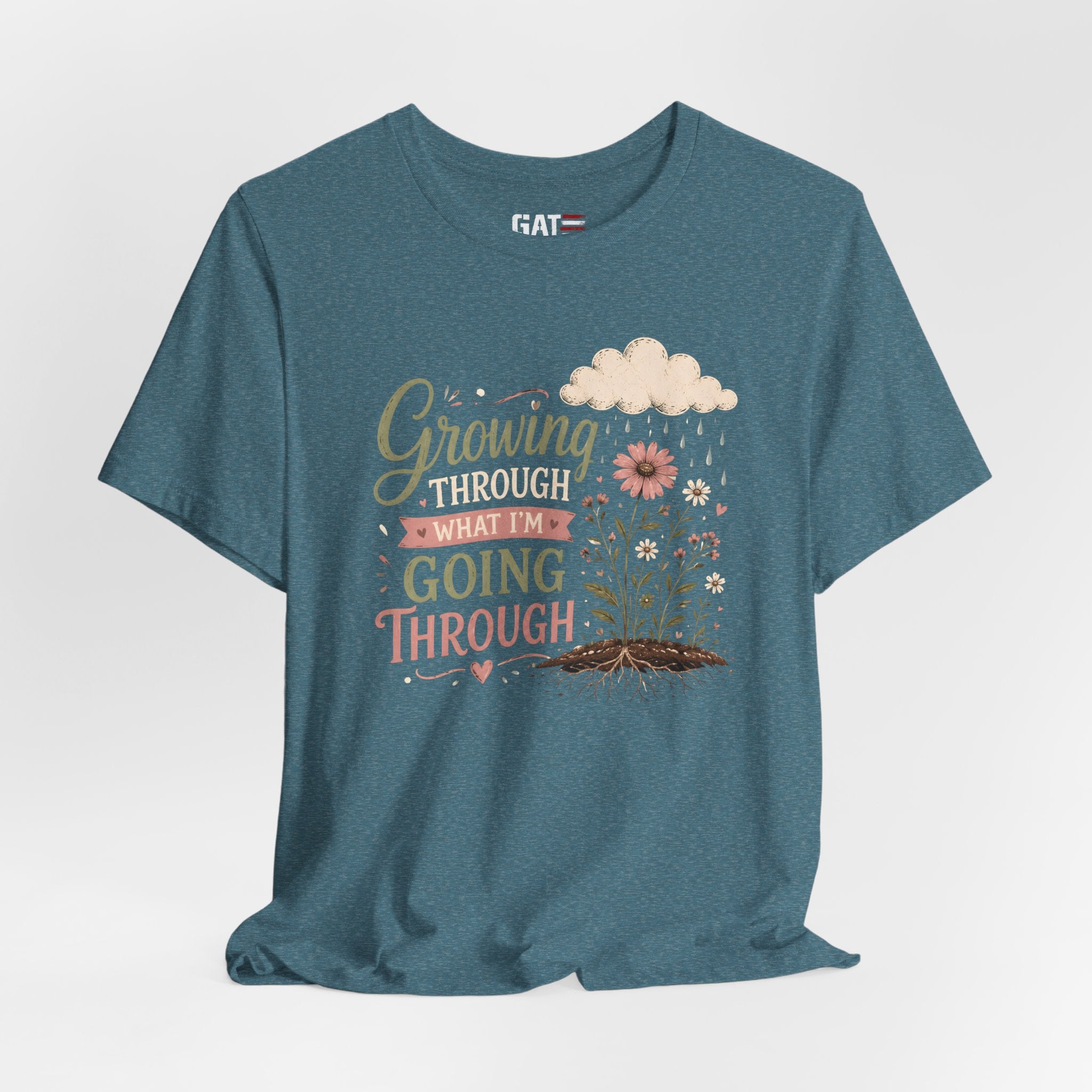 Motivational Christian Shirt for Women, Inspirational Growth Graphic Tee, Faith Encouragement Shirt, Floral Positive Mindset Gift