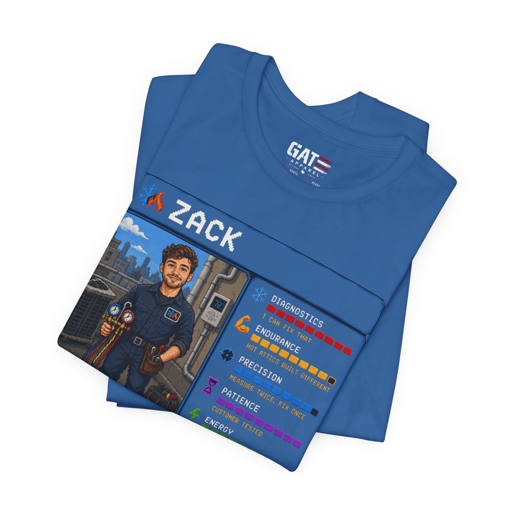 Custom HVAC Technician RPG Character Shirt| Personalized HVAC Tech Gift