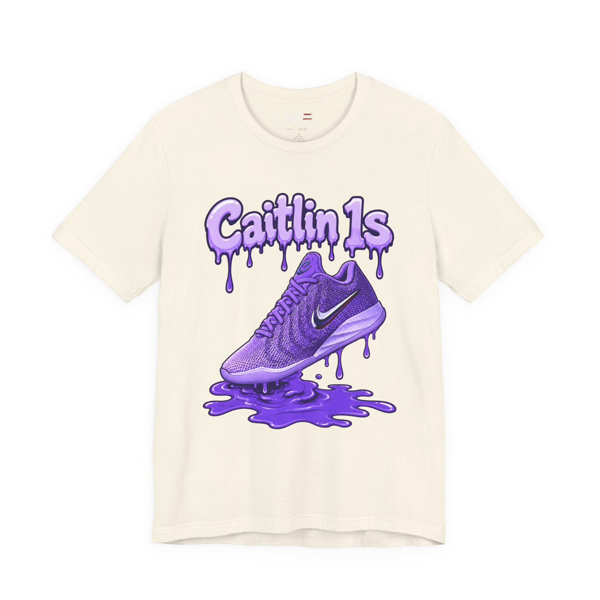 Caitlin Clark Caitlin 1s Purple Fade Paint Sneaker Shirt