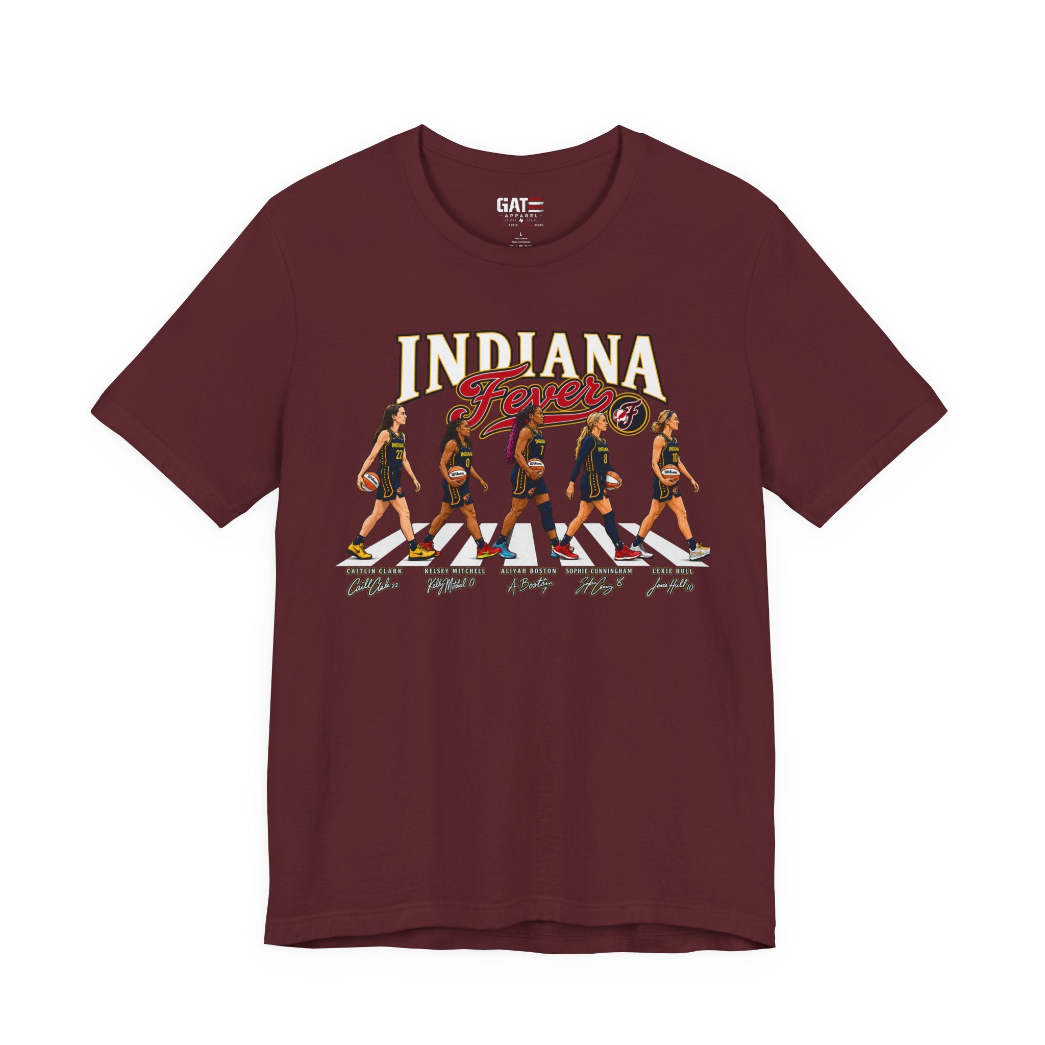 Indiana Fever Team Shirt|Caitlin Clark|Sophie Cunningham Retro Abbey Road Basketball Tee