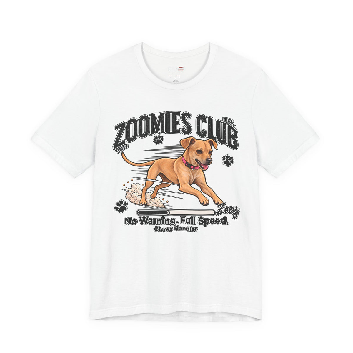 Personalized Zoomies Club Dog Shirt | Custom Pet Tee