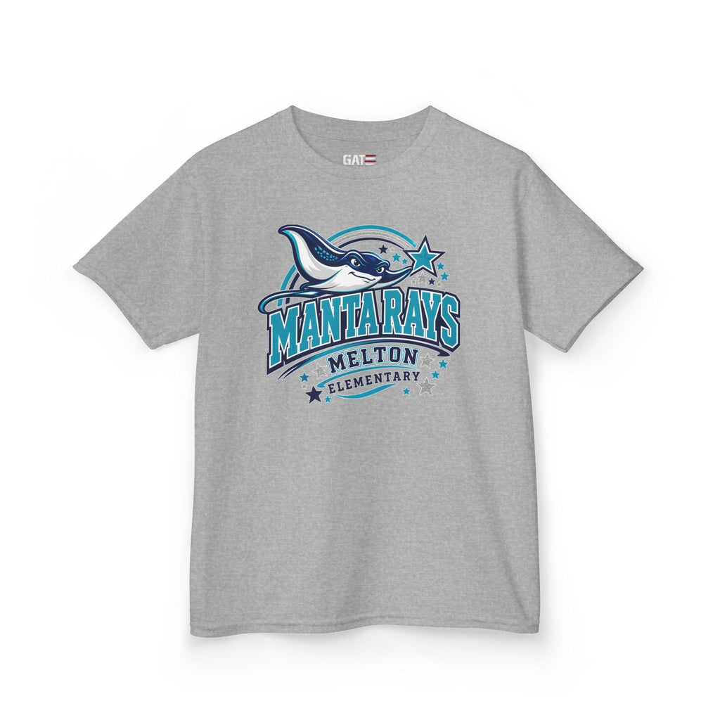 Melton Kids Tee Mantarays School T-Shirt — Melton Elementary Mascot Tee