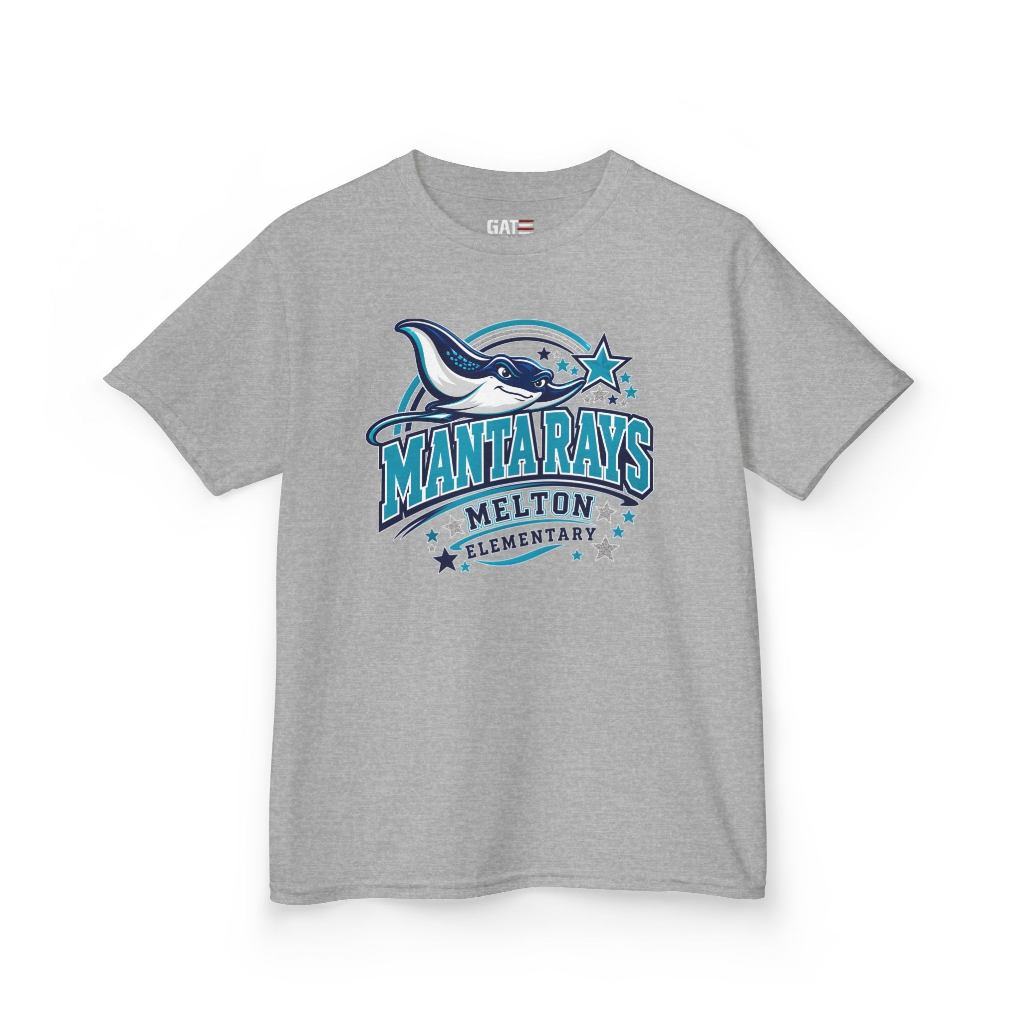 Melton Kids Tee Mantarays School T-Shirt — Melton Elementary Mascot Tee