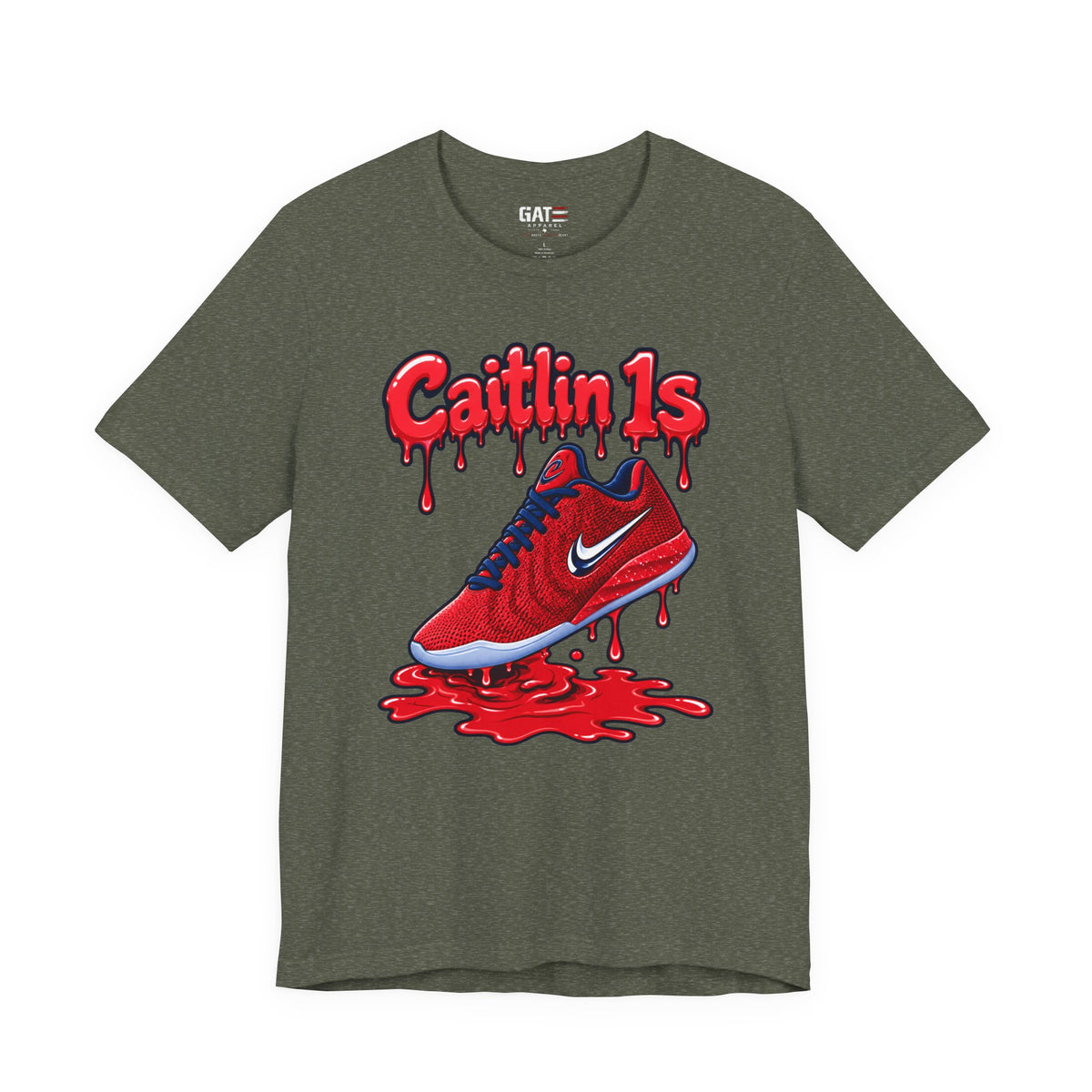 Caitlin Clark Caitlin 1s USA Reds Paint Sneaker Shirt