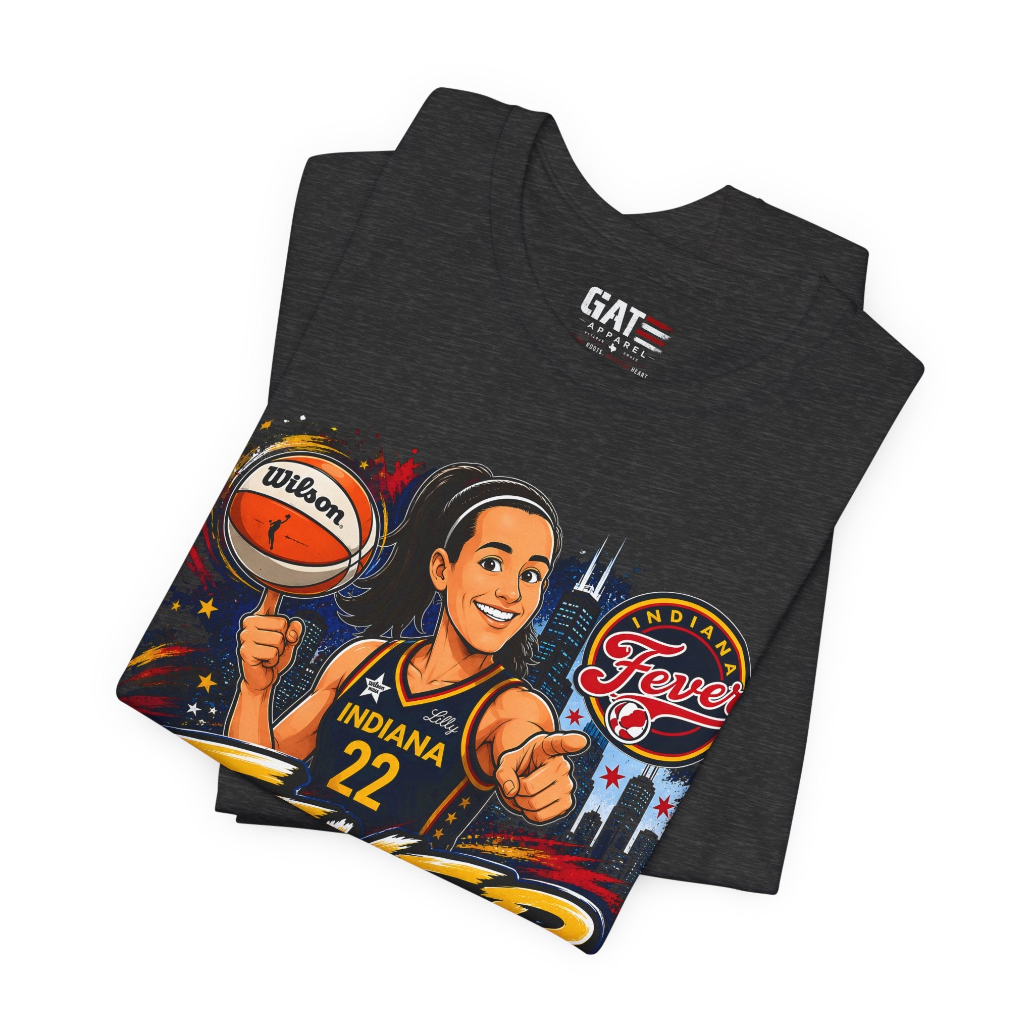 Caitlin Clark Indiana Fever #22 T-Shirt Fever Up WNBA Basketball Graphic Tee