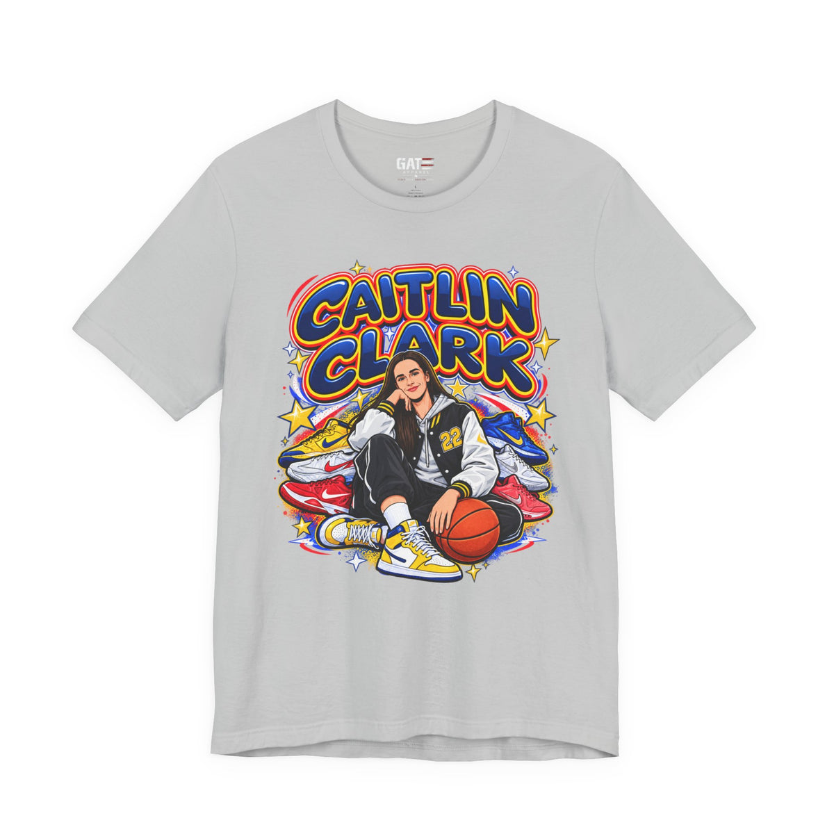 Caitlin Clark Indiana Fever Shirt – WNBA Basketball Sneakers Tee product mockup 3